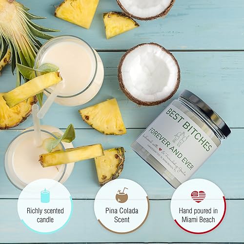 Miniatura 6 de Regalos de Bestie, regalos divertidos para mejores amigas, vela de cera de soja para mujeres, vertida a mano en los Estados Unidos, 9 onzas, por