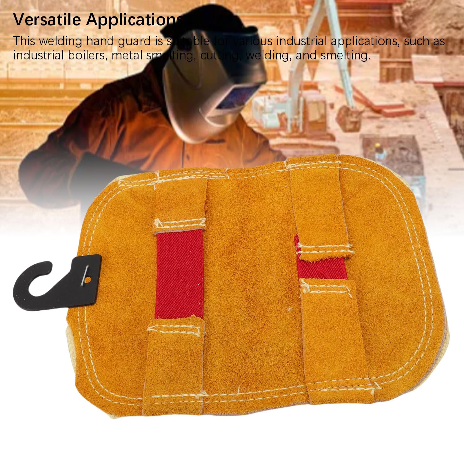 Hand-Hitzeschild, Schweißhandpolster mit aluminisierter Rückseite als Hitzeschutz, zum Schneiden, Schmelzen und Schweißen