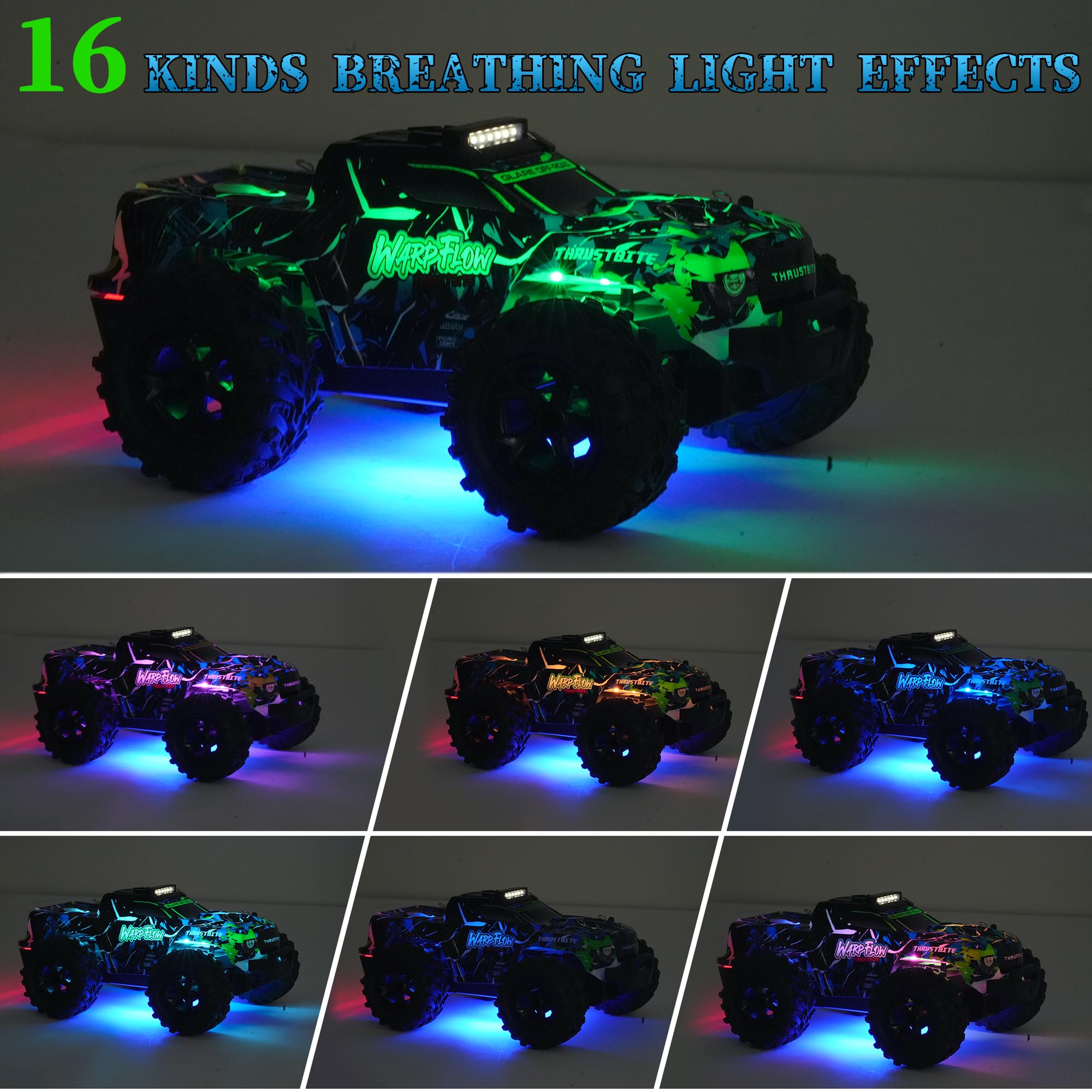 Samochód zdalnie sterowany - 1:18 RC Buggy 25 KMH+ 2,4 GHz Samochód Rc Truck z 2 akumulatorami 2WD, zabawka terenowa dla dzieci i dorosłych - zielony