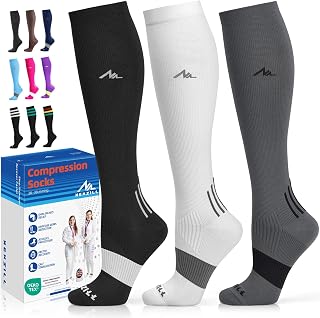 NEWZILL Compression Socks 20-30 mmHg for Men & Women - Knee High Medical Support for Circulation, Running, Travel, Nursing & Recovery