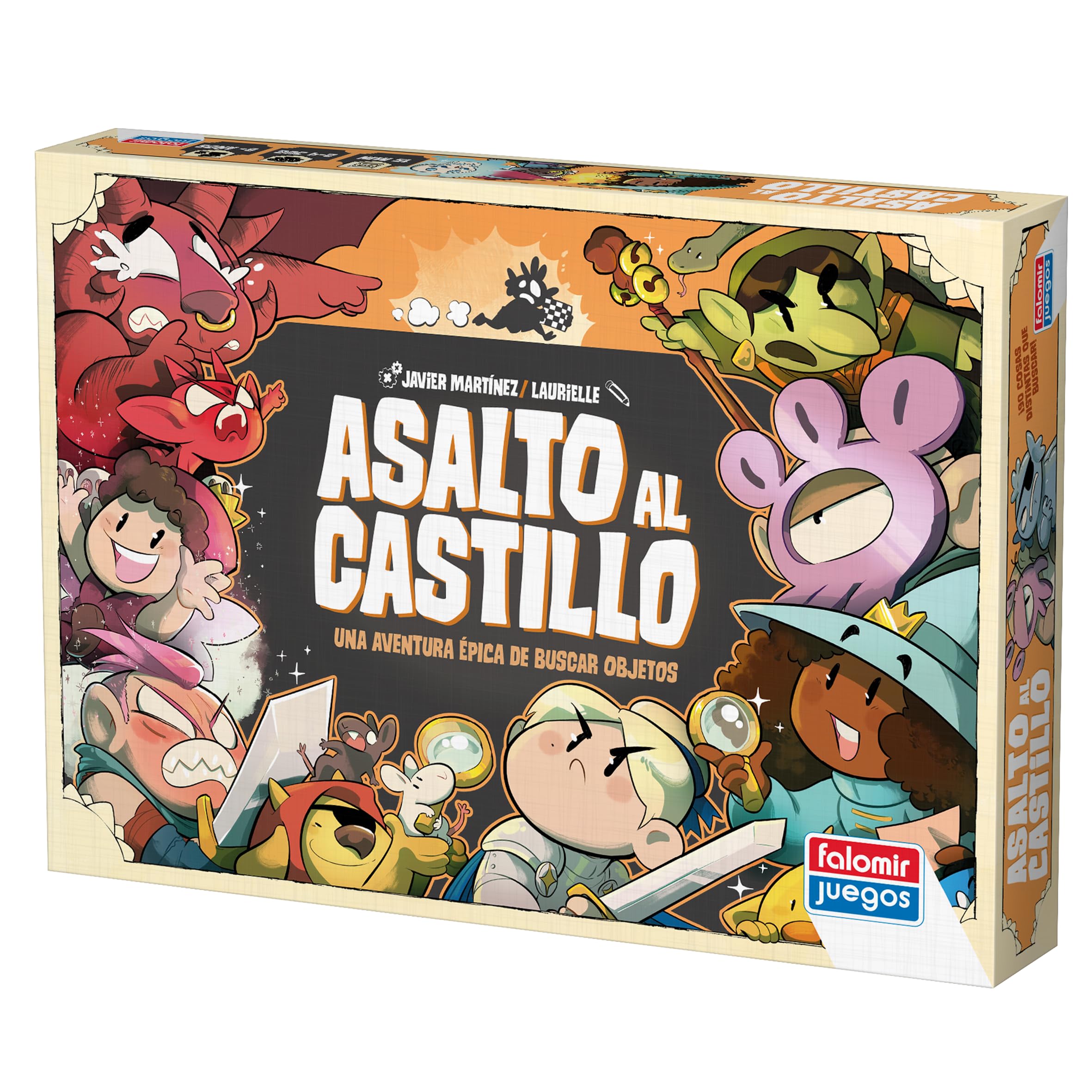 Asalto AL Castillo – Juego de Buscar Objetos para Niños y Familias | Juego de Mesa de Observación y Rapidez | 2-4 Jugadores | +8 Años | Party Game Visual