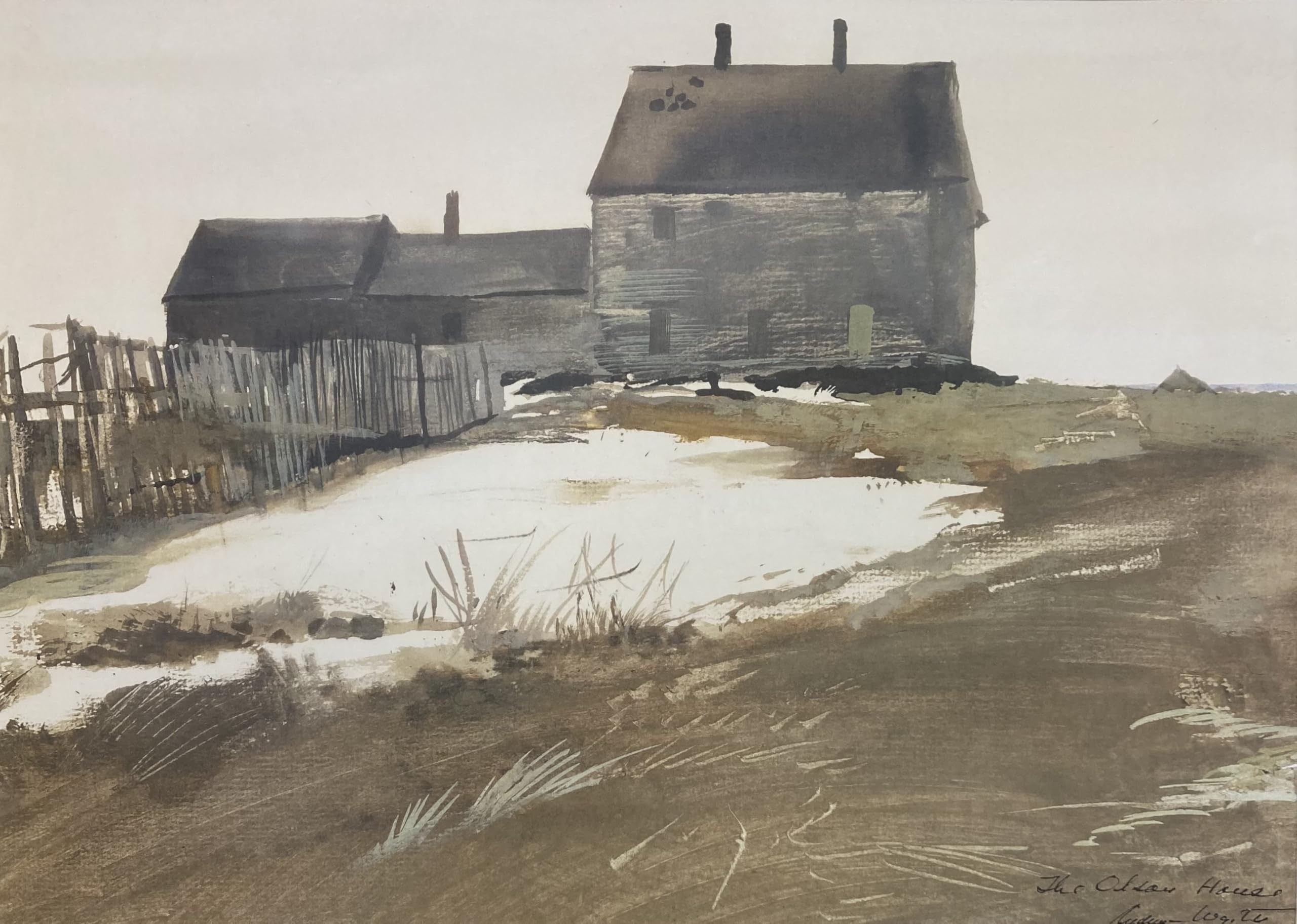 アンドリュー・ワイエス「Paso Robles Farmhouse」 Amazon.com: Andrew Wyeth Two Olson House '58