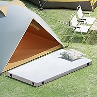 Vista 6 de CertiPUR-US - Colchón de espuma viscoelástica para campamento, pequeño (72 x 24 x 2.5 pulgadas), tapete portátil enrollable para viajes, suelo
