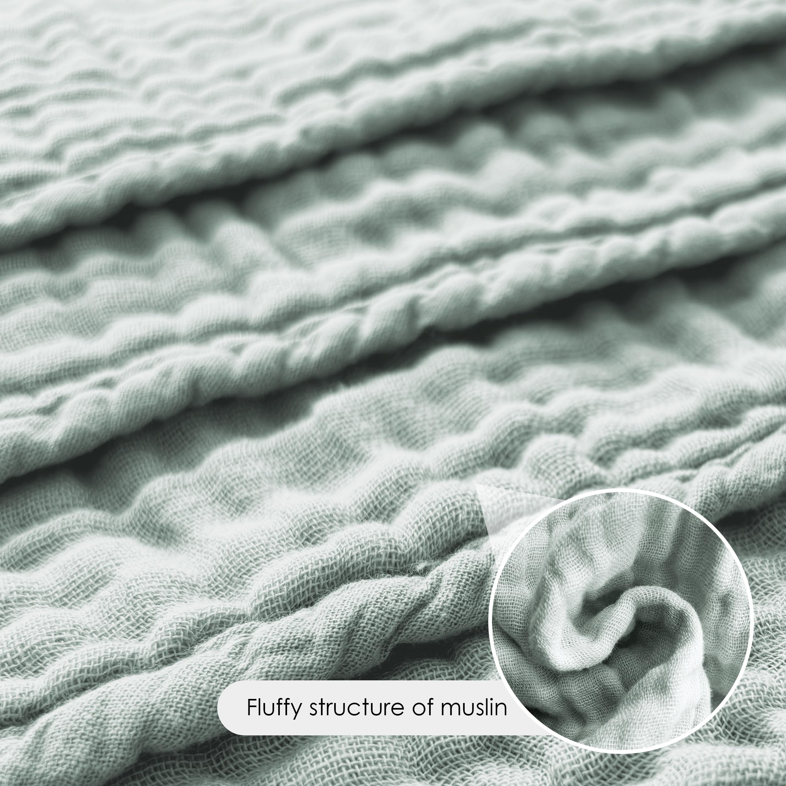 Lot de 12 débarbouillettes pour bébé 100 % mousseline de coton douces et lingettes absorbantes pour nouveau-nés, enfants, filles et garçons, 30,5 x 30,5 cm, vert
