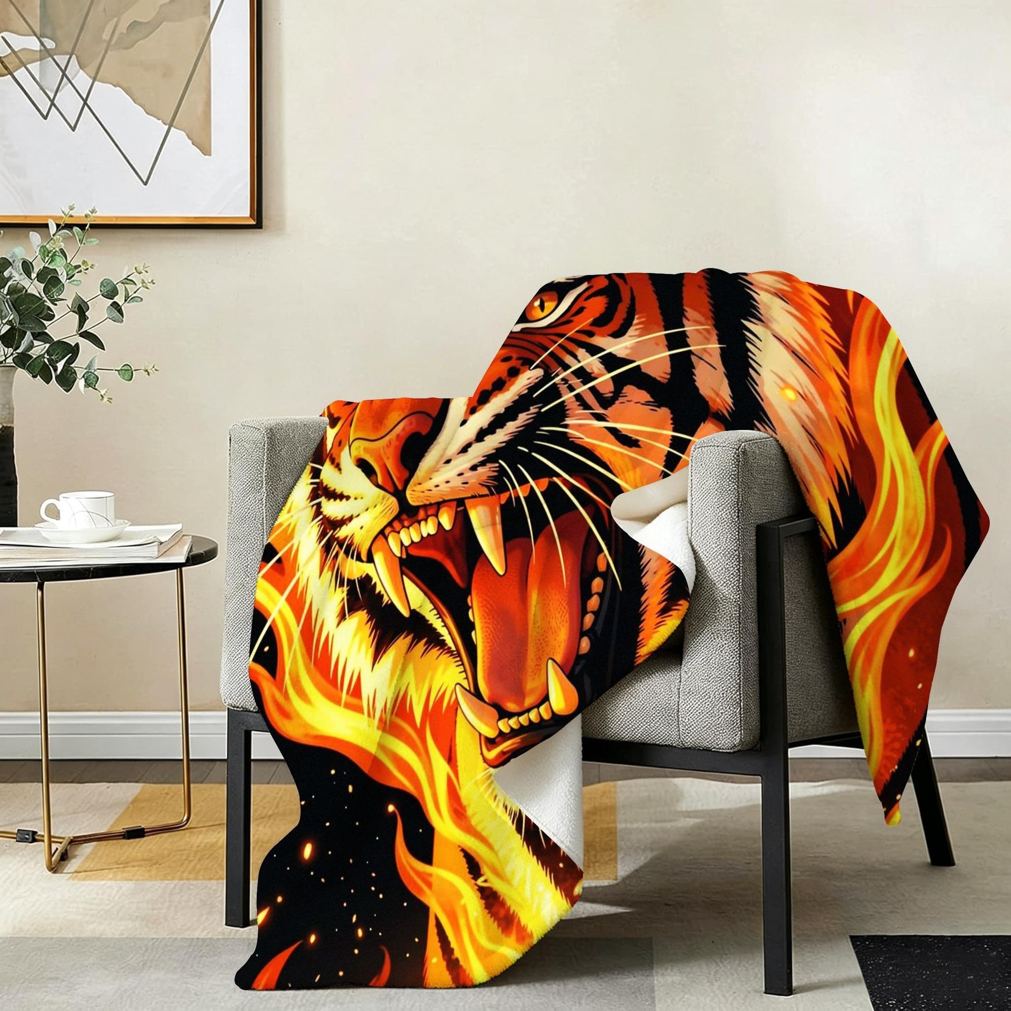 Manta Entretiempo Grande, Tigre Amarillo, 220x240 cm, AQ6599