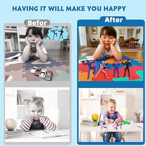 Miniatura 6 de 10 figuras de acción T13 (requiere montaje), figura de acción de Titán desmontable multiarticulada con 10 colores, 13 figuras de acción impresas en