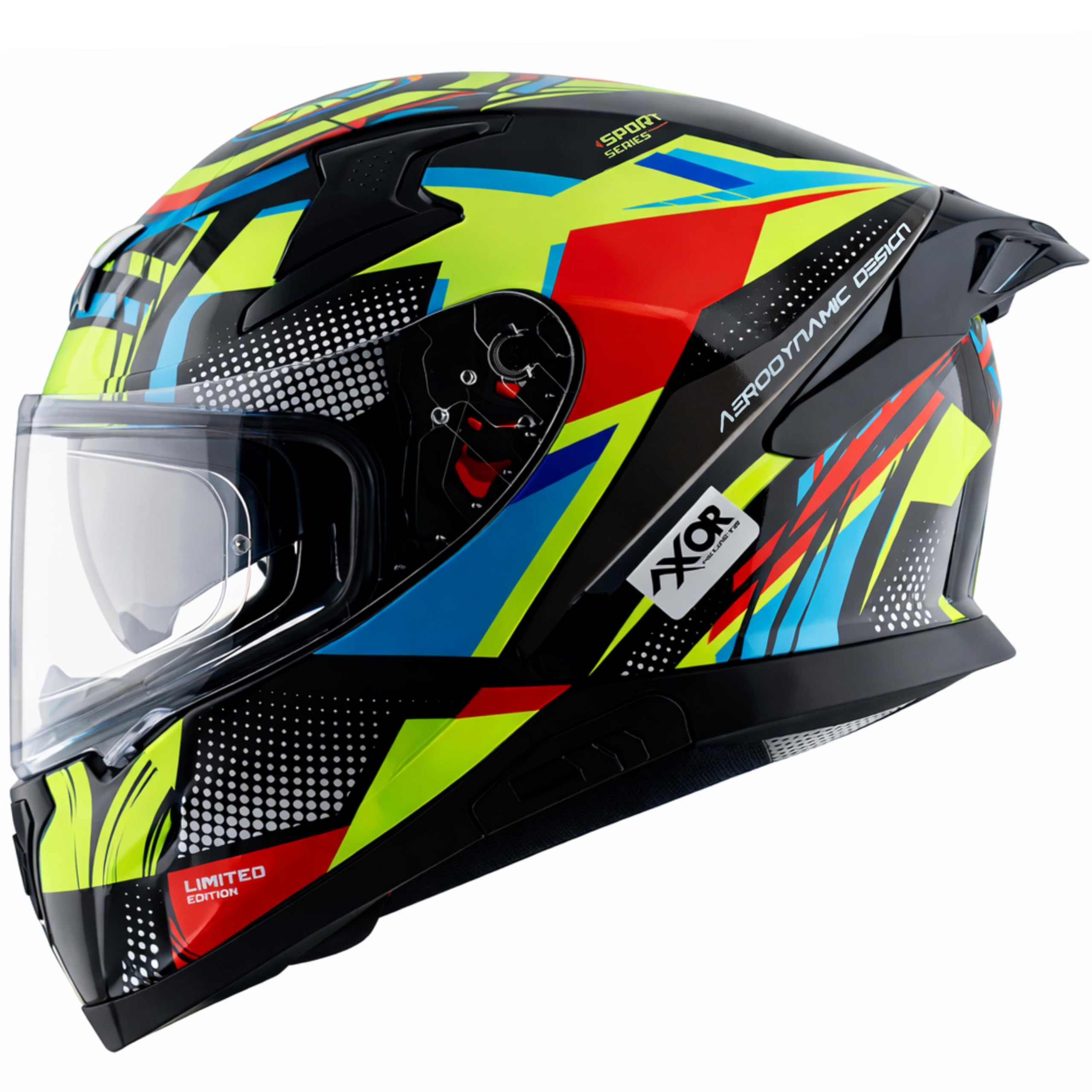 Axor Apex Vivid ISI ECE DOT Certified Full Face Dual Visor Helmet