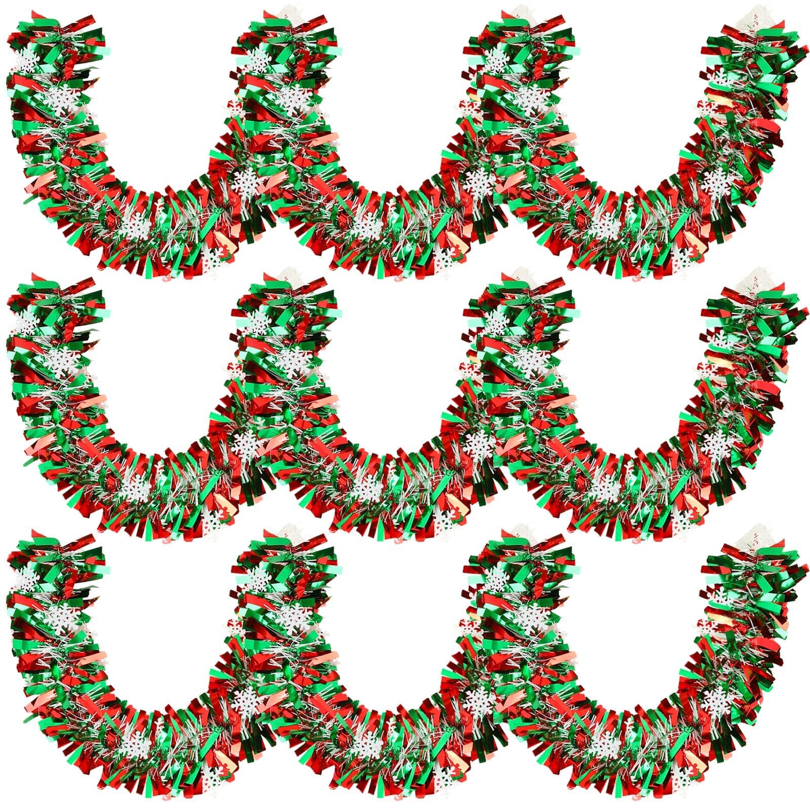 MARFOREVER Christmas Snowflake Tinsel Garland Winter Wonderland Decorations