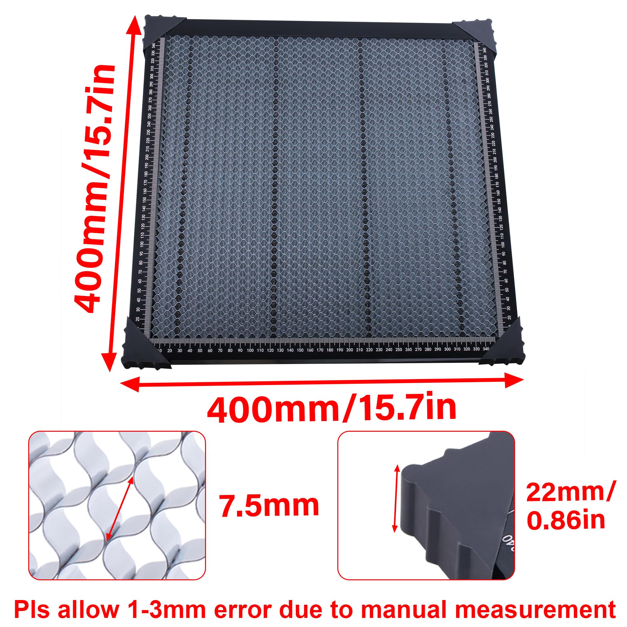 Amazon.co.jp: CNCYEAH ハニカムレーザーベッド 400x400mm 磁気