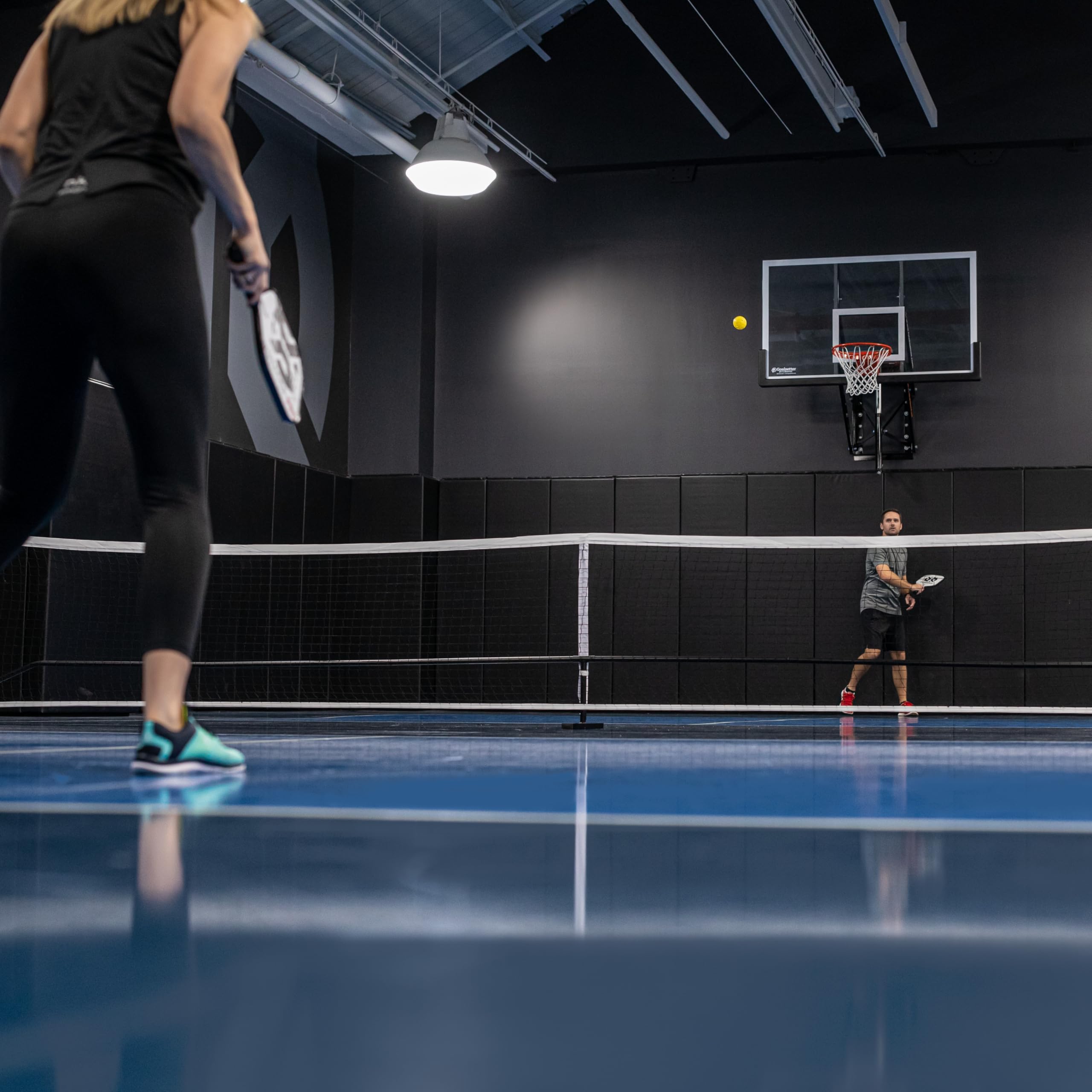 ONIX Pickleball Netz, 2-in-1 tragbares Netz und Übungsnetz-Set, inkl. Tragetasche mit Rollen, Weiß