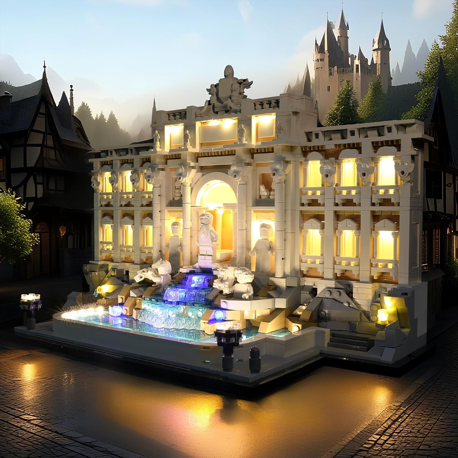 LED Light Kit for Lego Trevi Fountain 21062 – Compatible with Lego Architecture Rome Building Set, Lighting for Fountain Model (NOT Included The Building Set), Standard Version