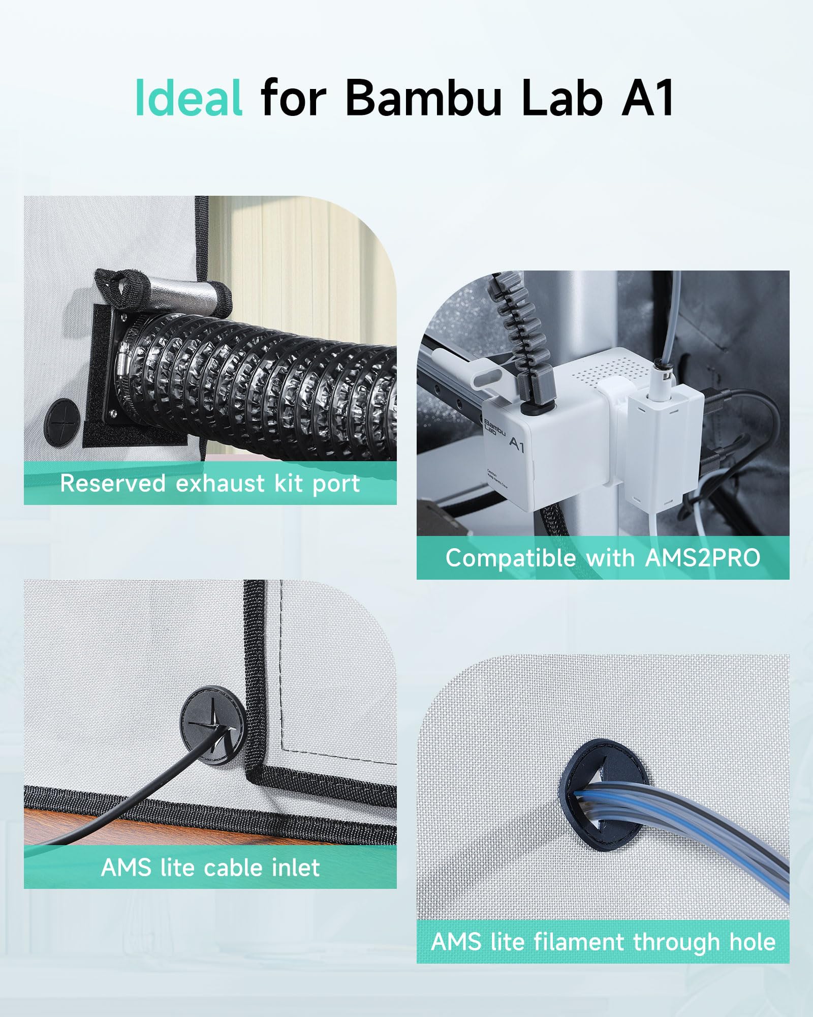 TOPCUBE 3D Printer Enclosure for Bambu Lab A1, Large Size