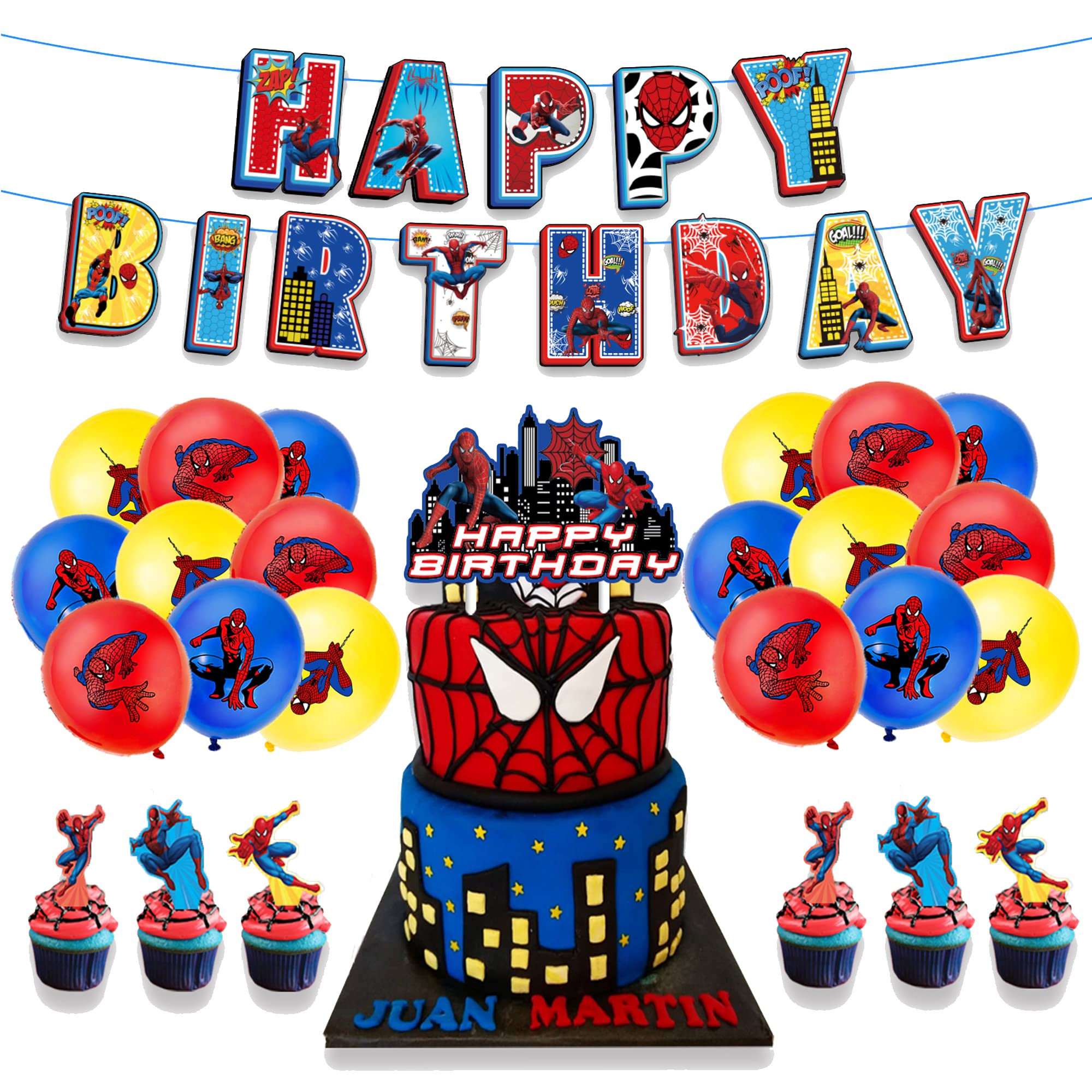 Buy Party Supplies Spiderman Cake Topper Spiderman Birthday Decorations