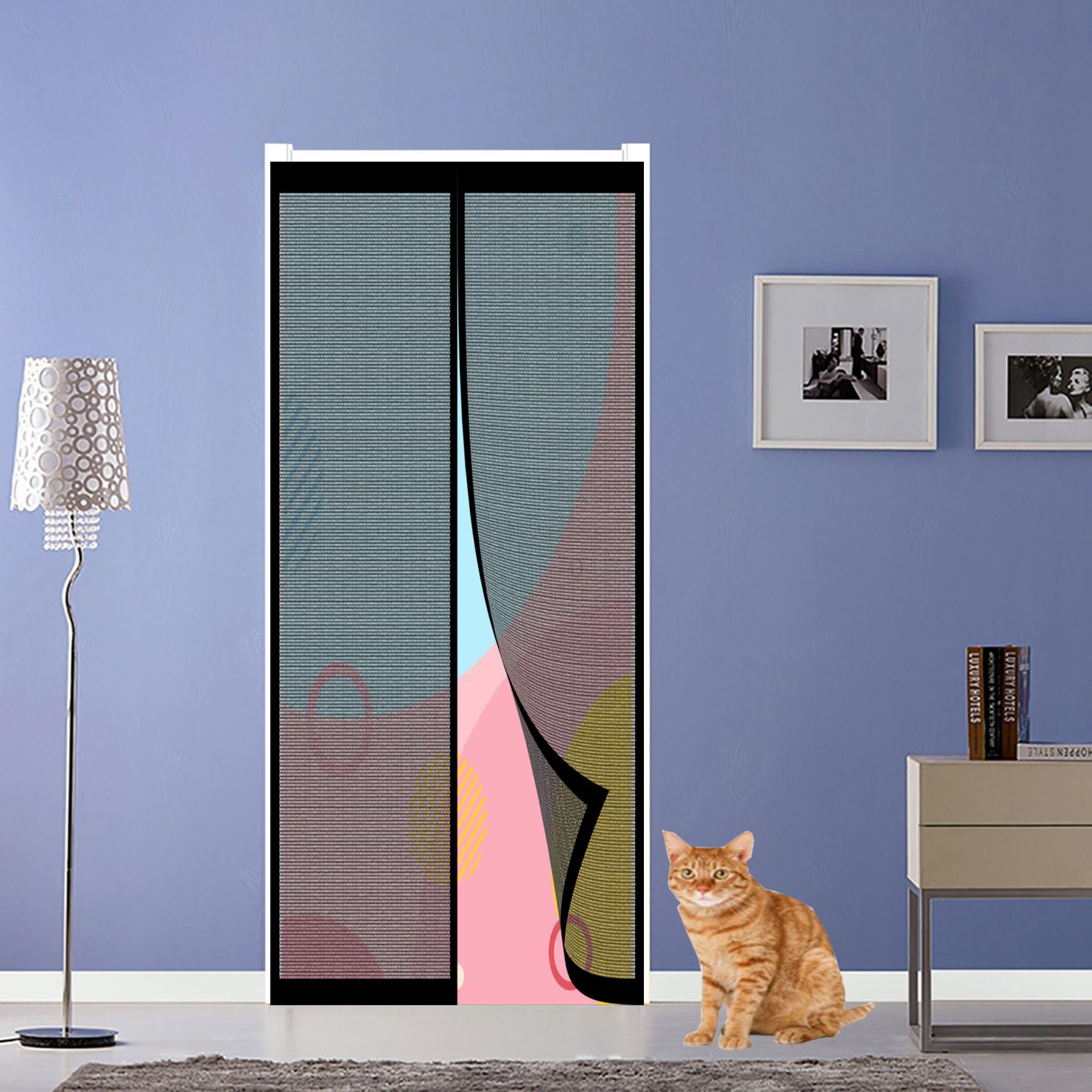 Moustiquaire magnétique fermeture automatique pour porte de salon