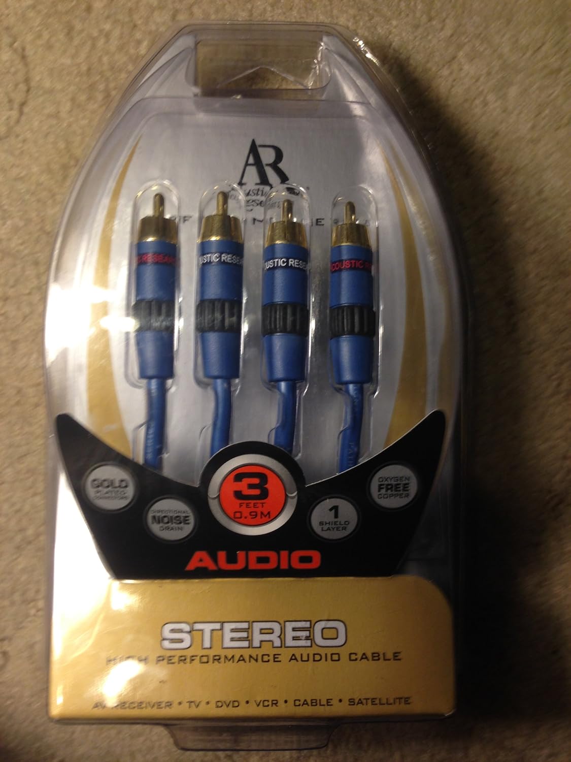 Acoustic Research Performance Series 3Foot Audio Cable with Composite