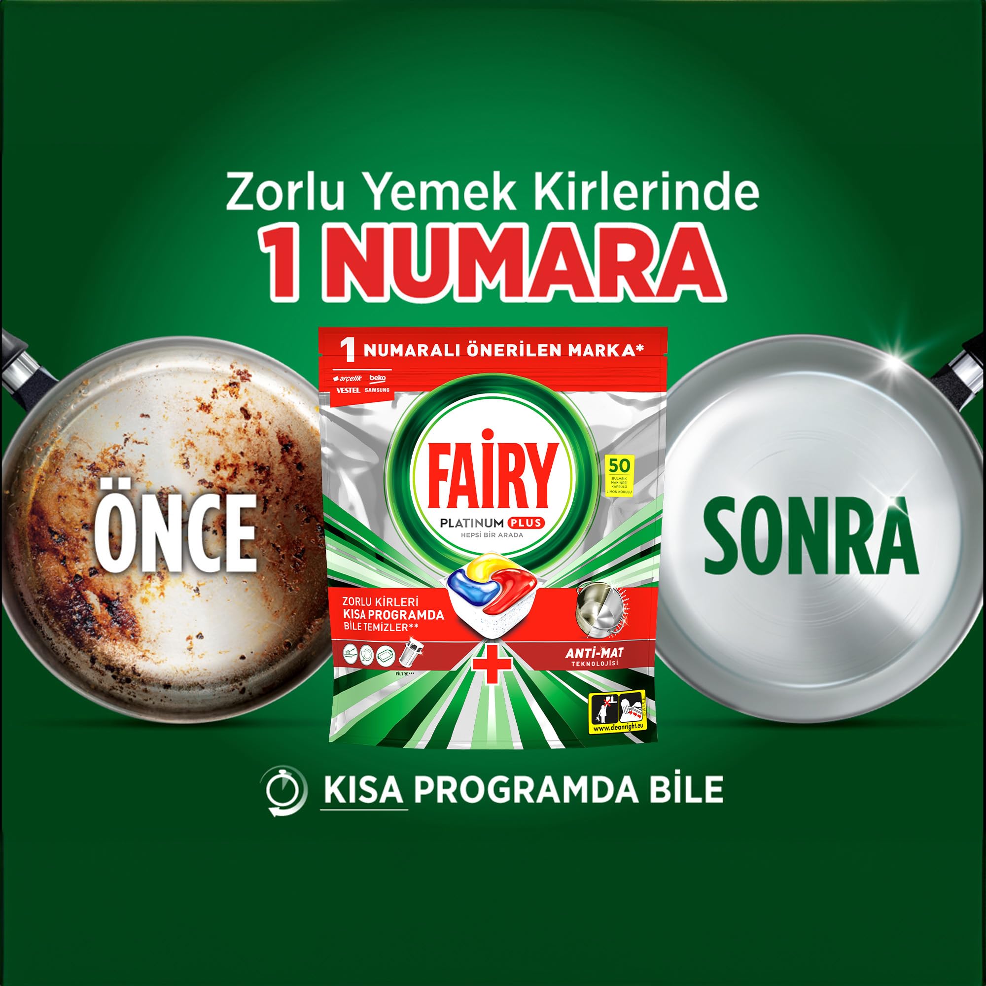 Fairy Platinum Plus, Kapsułki do zmywarki, All-in-One, Cytrynowe, 50 sztuk (2 x 25), Z funkcją nabłyszczania i ochroną szkła