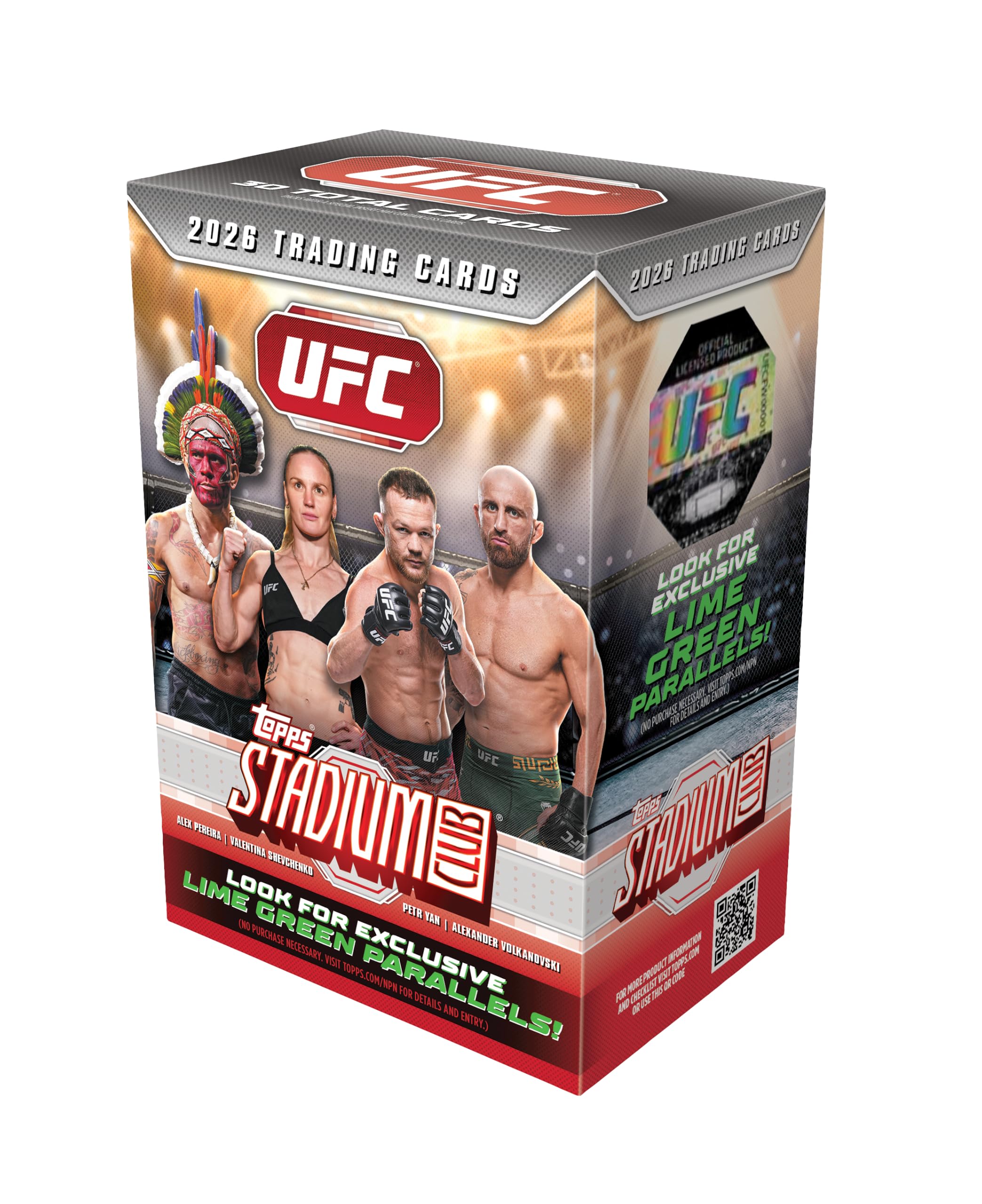 Topps Stadium Club, UFC, sellado de fábrica, caja de valor