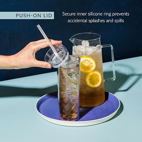 Miniatura 3 de Maars Drinkware - Vasos de doble pared aislados de acrílico con popote y tapa, 16 onzas..., Paquete de 4