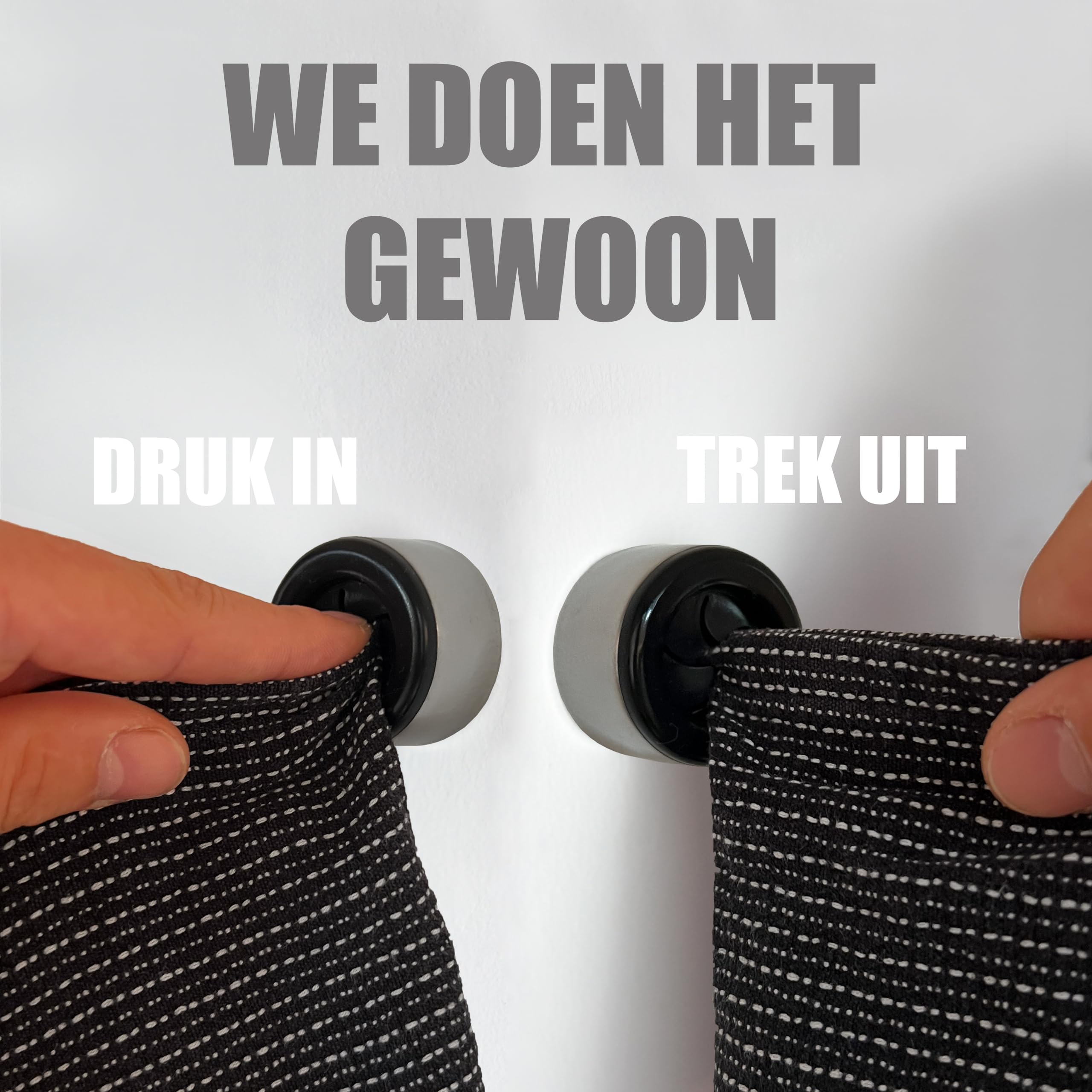 Set van 4 hoogwaardige handdoekhouders voor badkamer, keuken en huishouden, van roestvrij staal, theedoekhouder, ronde handdoekhaken, zelfklevend, zonder boren, mat zwart