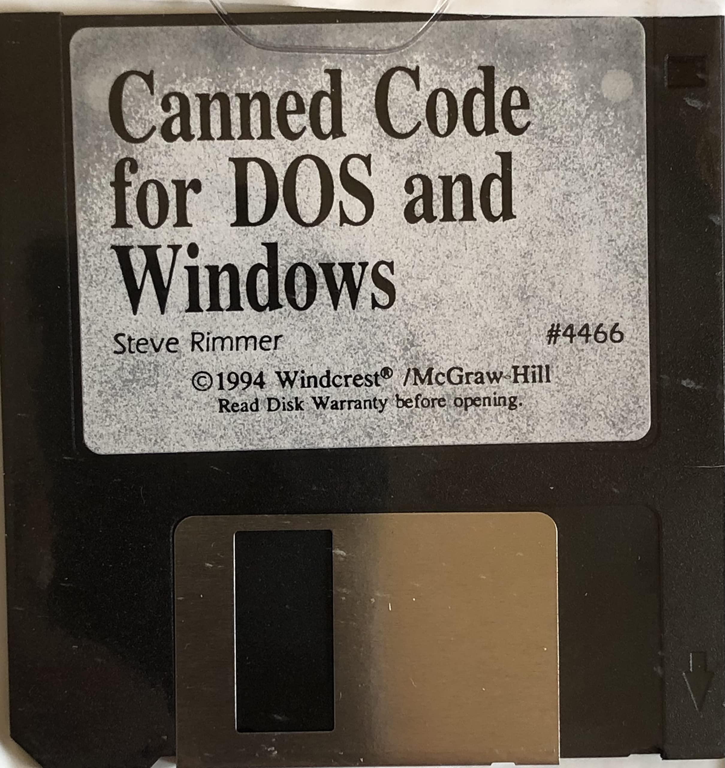 Canned Code for DOS and Windows