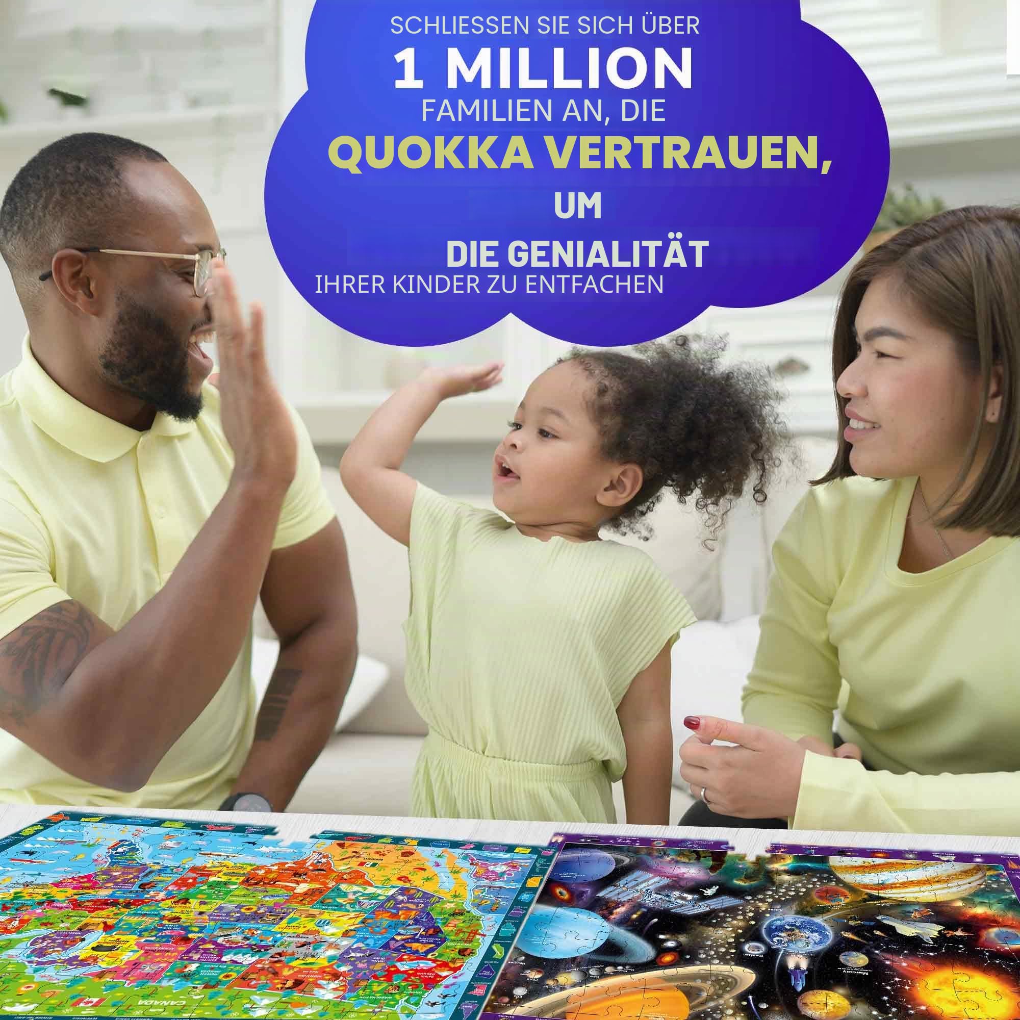 Quokka 100 Teile Puzzle ab 4 5 6 Jahre – 3 Groß Spiele für Mädchen und Jungen (Boden Puzzle)