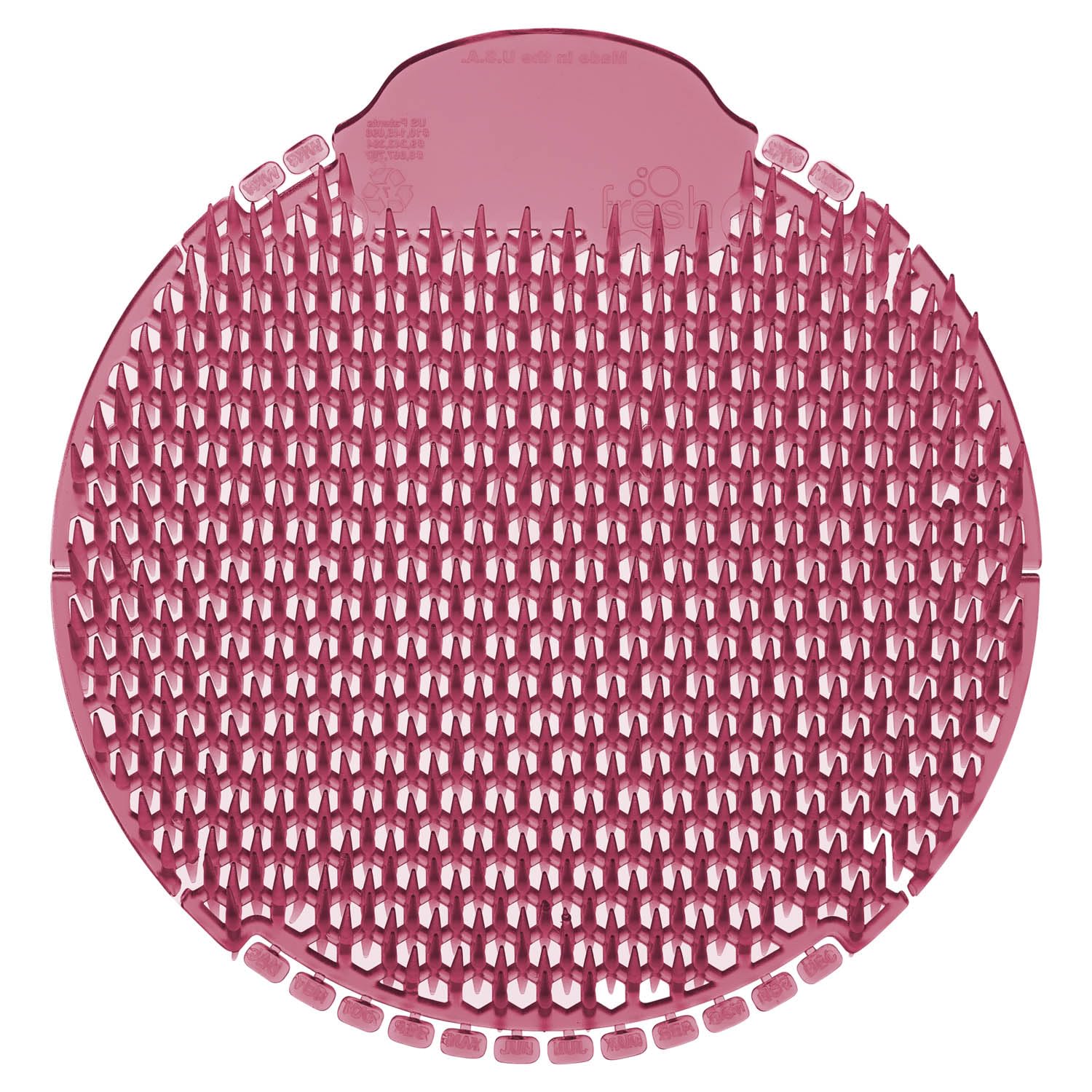 Fresh Products Slant7 Urinal Screen Best Splash Prevention Easy Installation Long Lasting Fragrance Made in the USA Lasts for 30 Days 10pk for Mens Urinals Spiced Apple