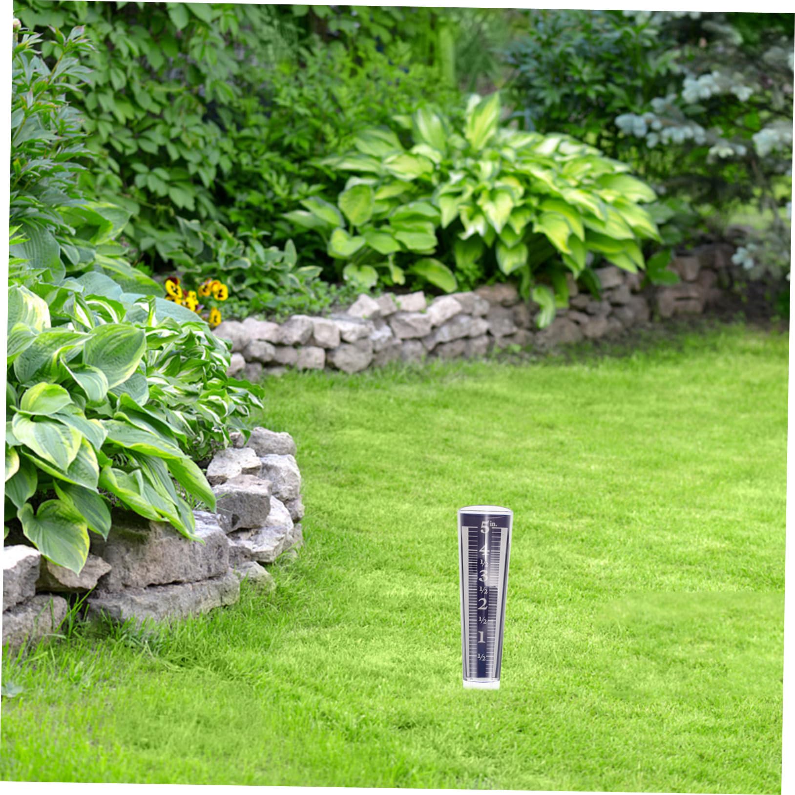 ibasenice 4 Pièces Pluviomètre sur Piquet Tube de Remplacement jauge Transparent collecteur d'eau de Pluie Outil de Jardinage Tube de Mesure de Pluie pluviomètre extérieur Blue