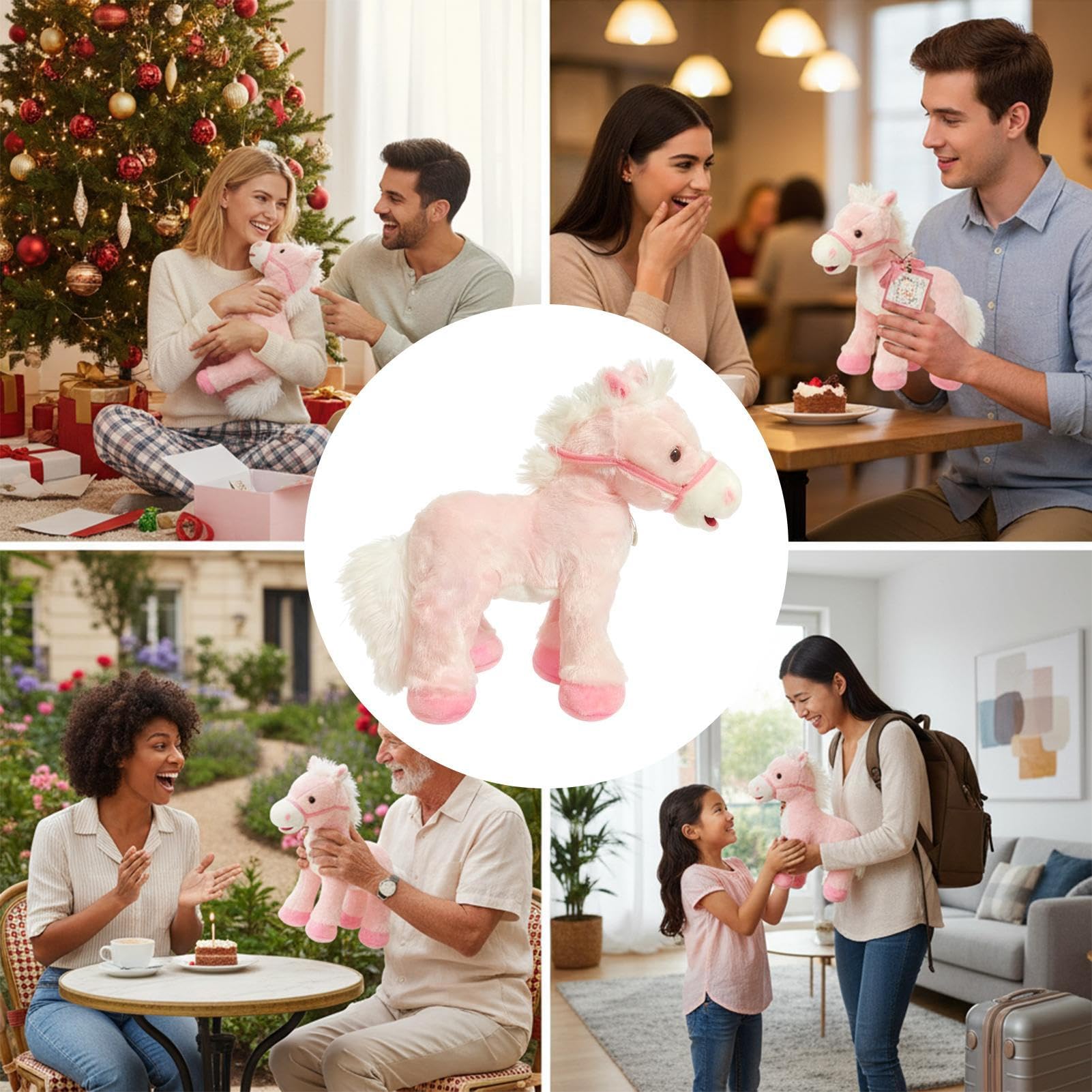 Plüschtier Festliche Dekoration für Sammler | Weihnachts Plüschtier Puppe für und Mädchen, und Sammler, Freundin, sowie für Sofa, Bett, Couch, Schreibtisch
