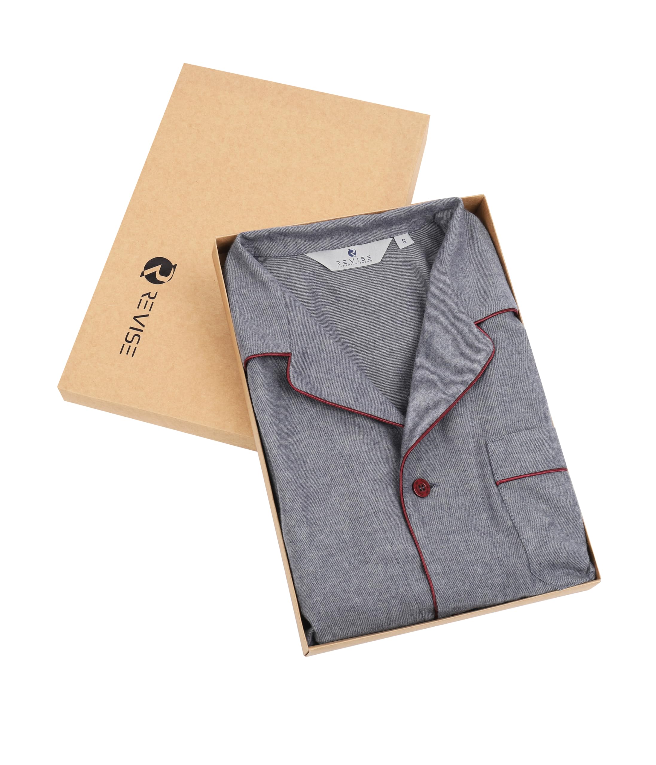 Revise RE-912 Schlafanzug für Herren - Lang - Flannel 100% Baumwolle - Pyjama -