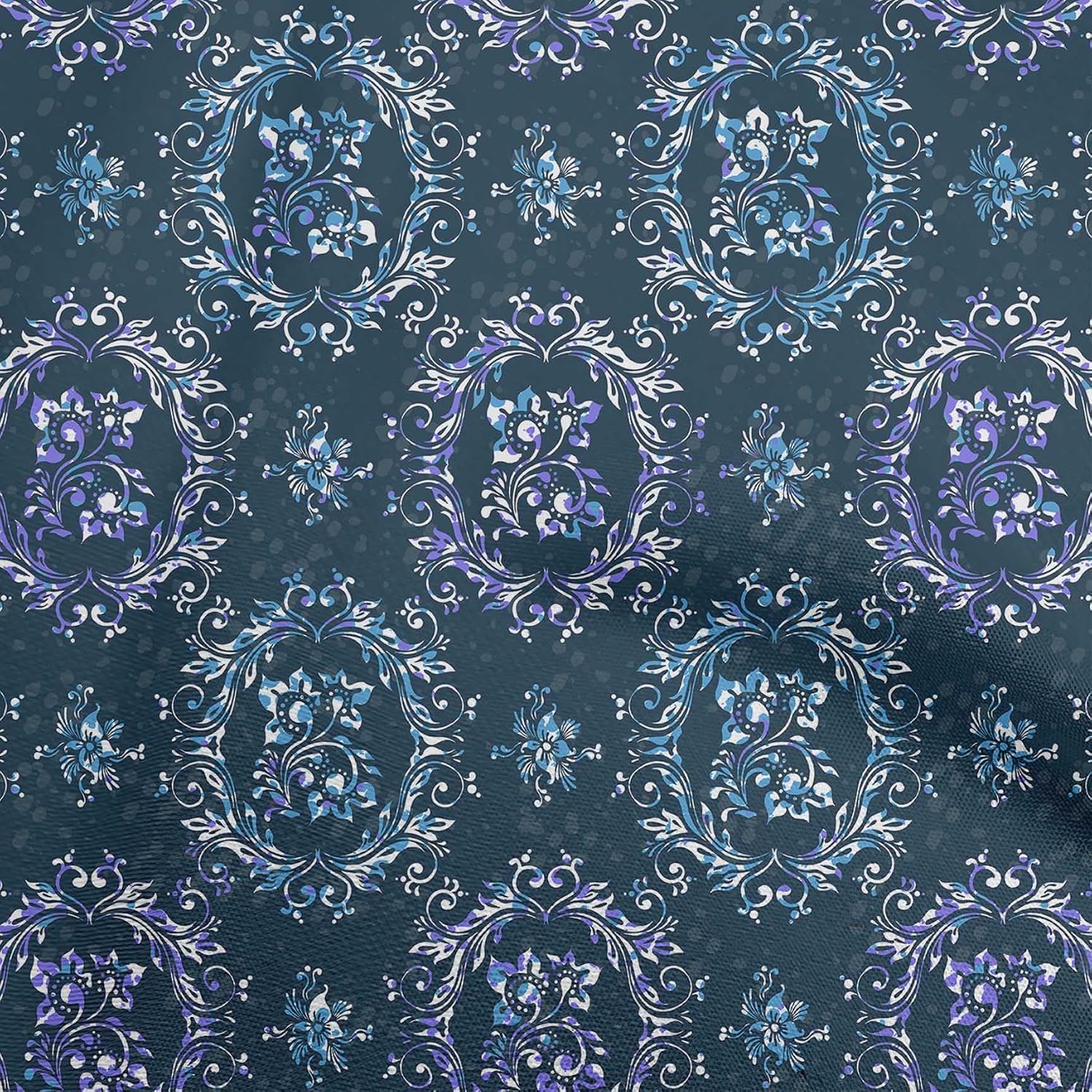 oneOone Viscose Chiffon Light Blue Fabric Floral Quilting Supplies Print Sewing Fabric by The Yard 42 Inch Wide-31