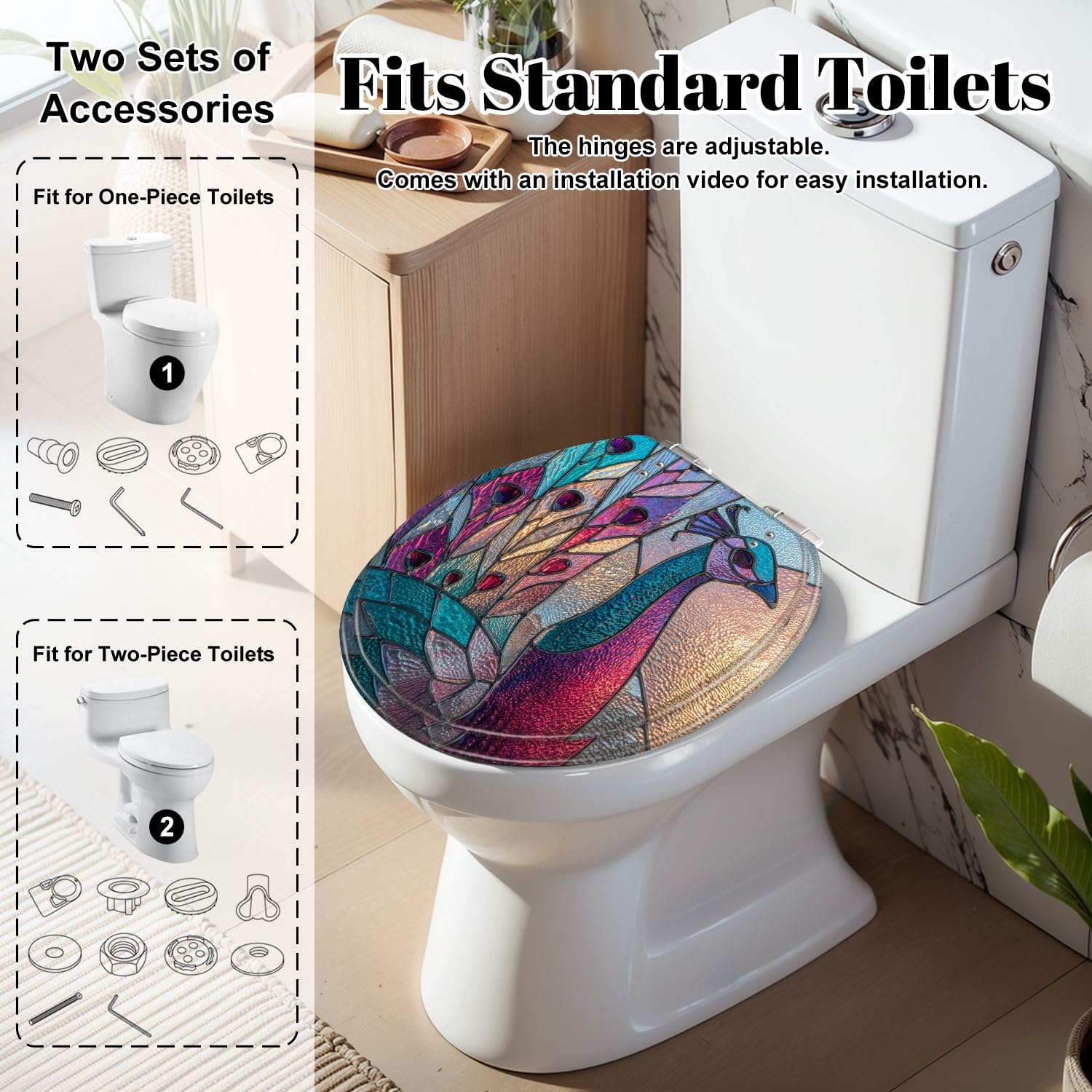 Sedile WC rotondo in resina per bagno