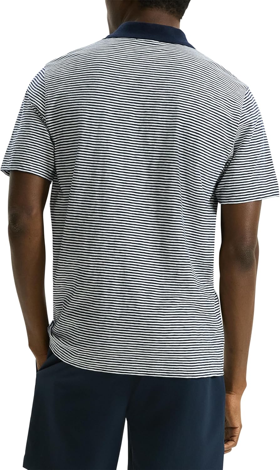Theory Mens Bron D Even Stripe Shirt in Cosmos - Image 2