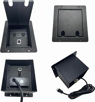 PROCRAFT Mini 2 Hole LID Feed-Thru RECESSED Stage Pocket/Floor Box w/ 1 Wired AC 1 XLR Male