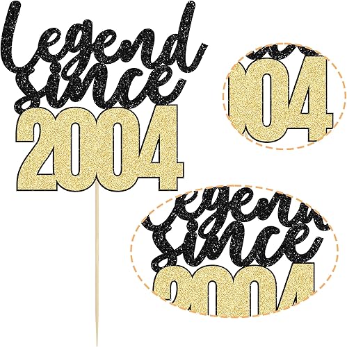 Miniatura 10 de Gyufise 1 pieza de decoración de pastel con purpurina de leyenda desde 1964 con purpurina para 60 años, decoración de pasteles para cumpleaños 60,