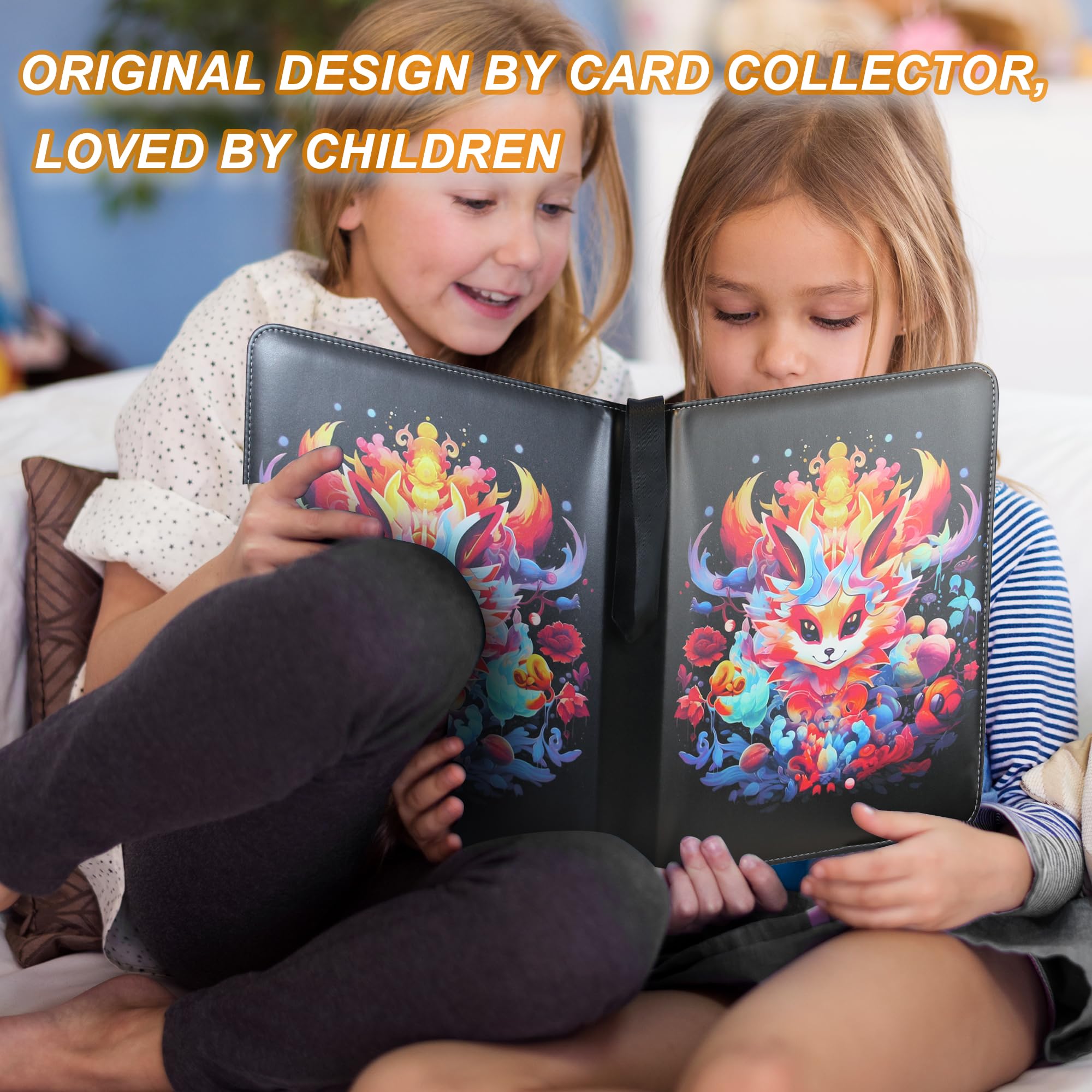 Carpeta de tarjetas intercambiables, 9 bolsillos, 50 fundas desmontables, álbum de favoritos de tarjetas para tarjetas de fútbol, tarjetas de béisbol, juegos de cartas MTG, juegos de cartas