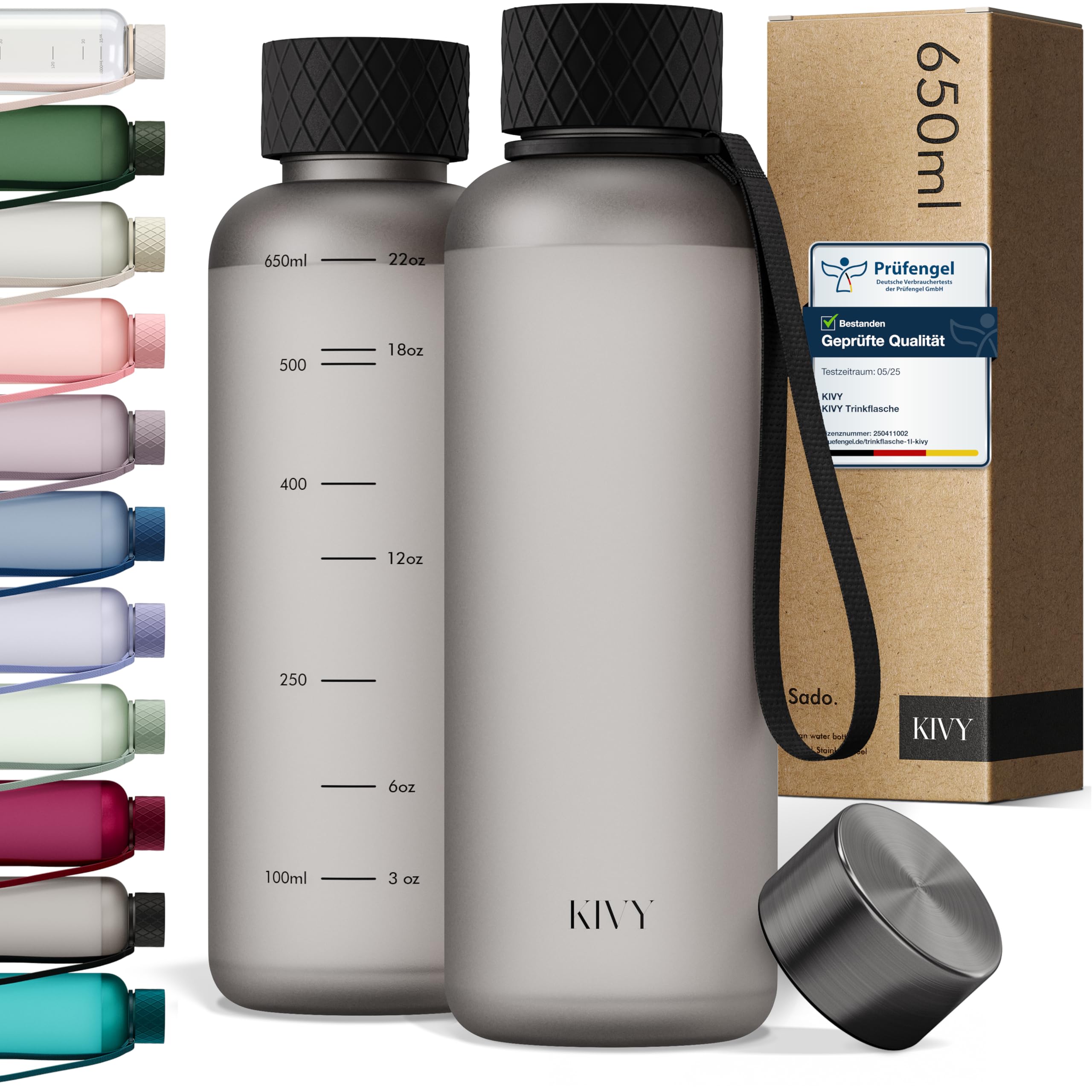 KIVY Tritan-Wasserflasche der 2. Generation