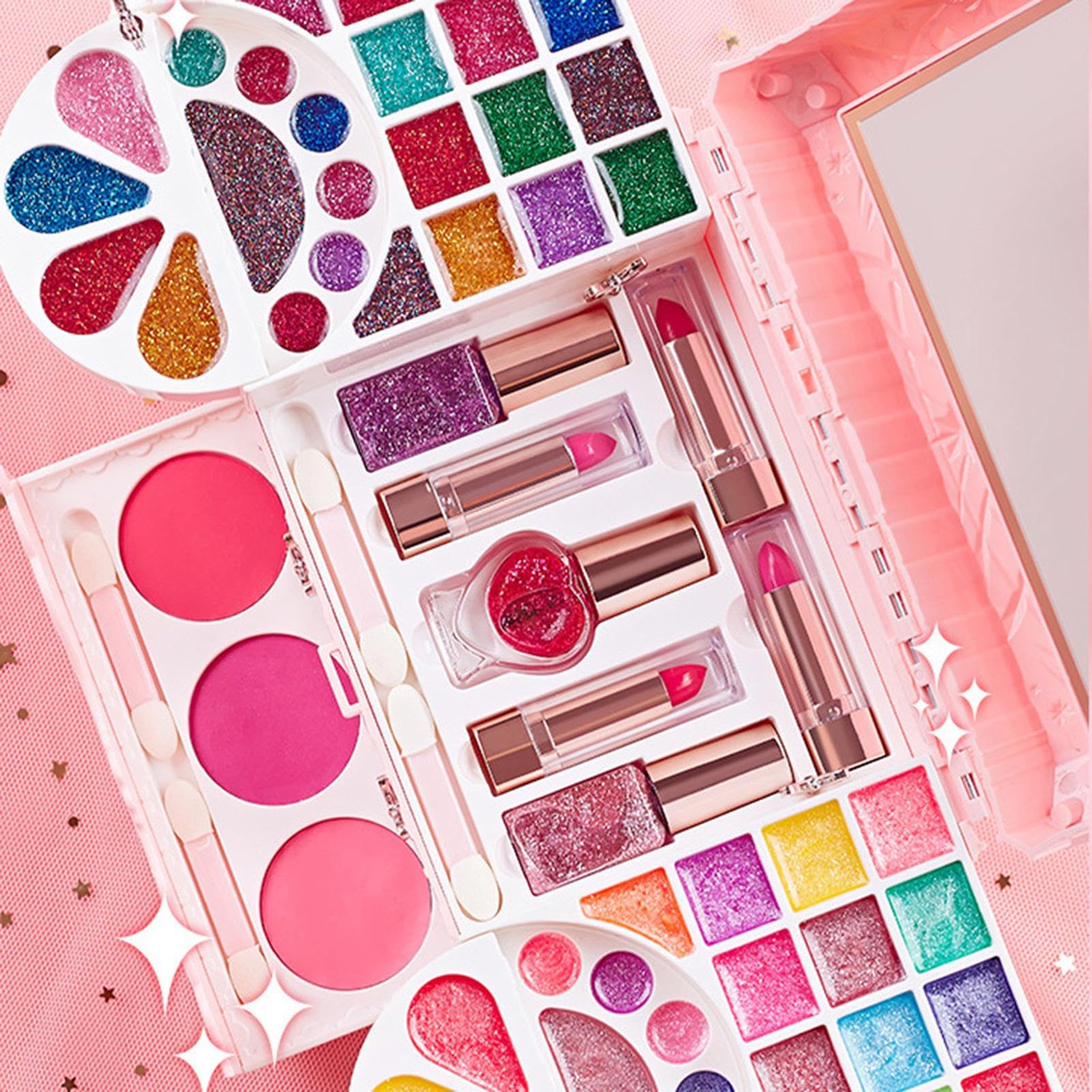 Trucco Finto Per Bambini Lavabile, Ideale Per Giochi Di Fantasia E | Giocattoli Per Bambine Principessa Con A Trucco Finto Per Toeletta, Travestimento Educazione Intrattenimento Festa C