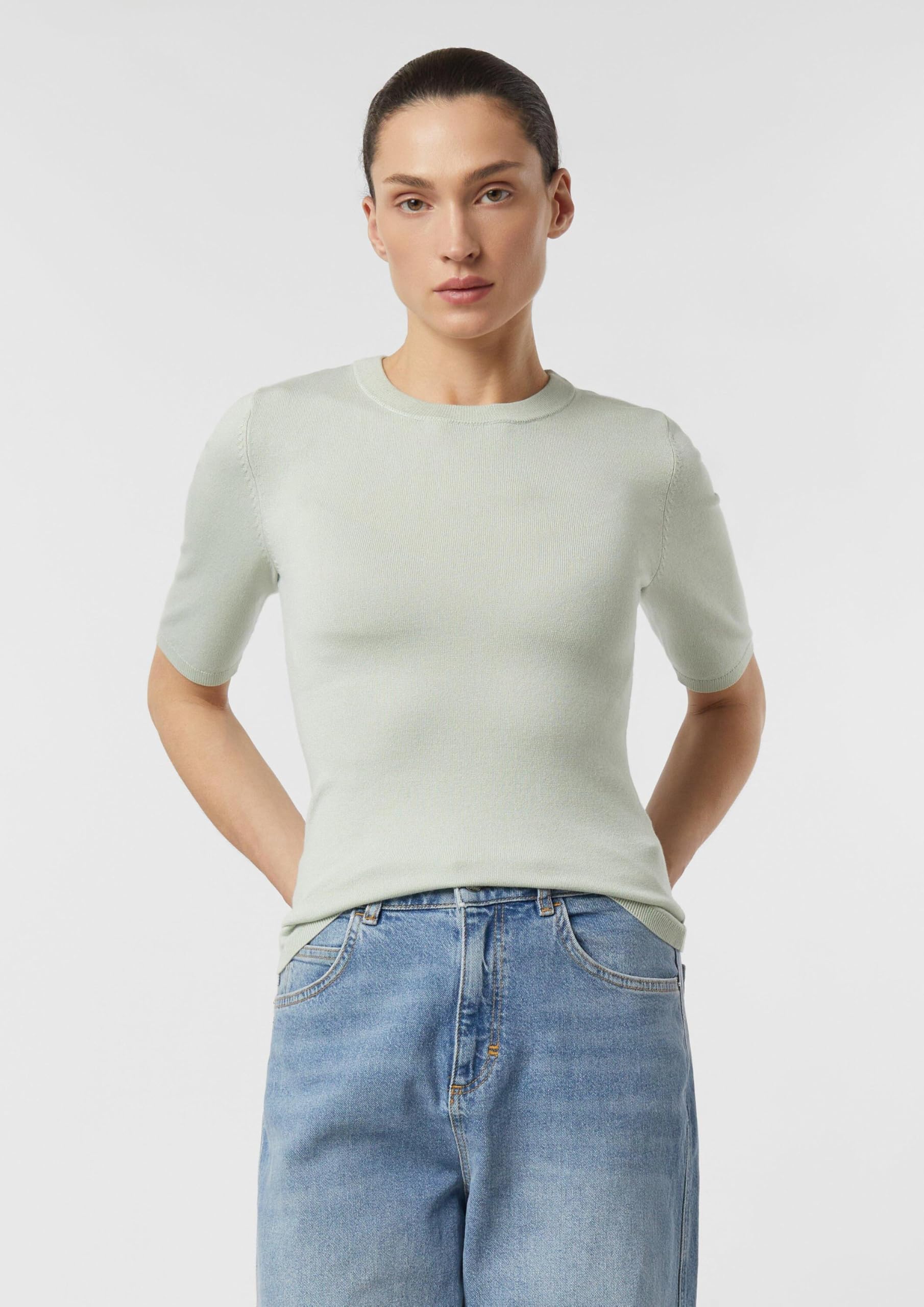 Comma Kurzarmpullover Slim Fit