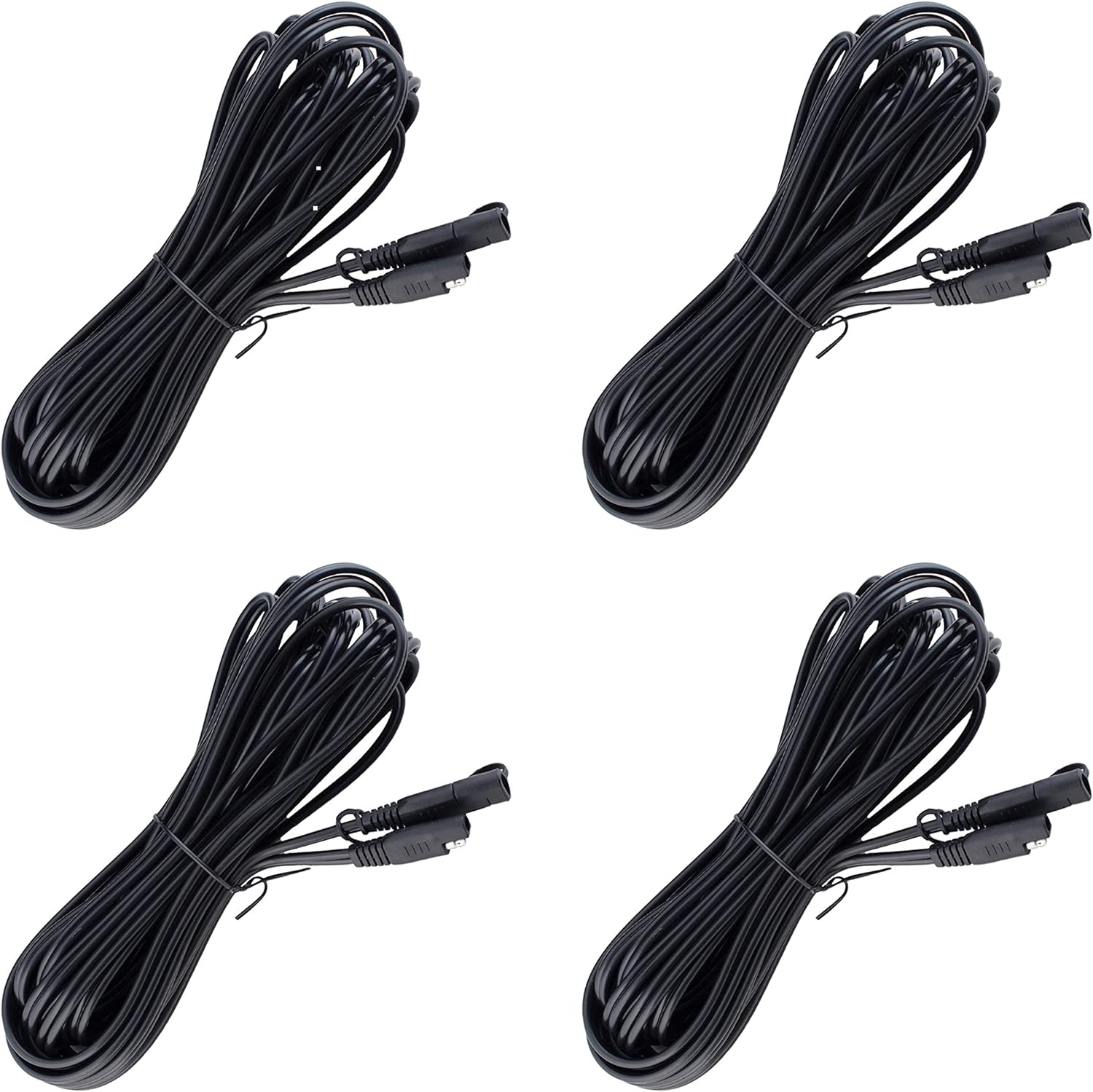 Battery Tender 25 Foot Extension SAE Cable 4 Pack - Designed for Use with Battery Tender Chargers - Quick Connect Plugs for Easy Connection to Motorcycle, Cars, ATVs and More - 081-0148-25-BG4