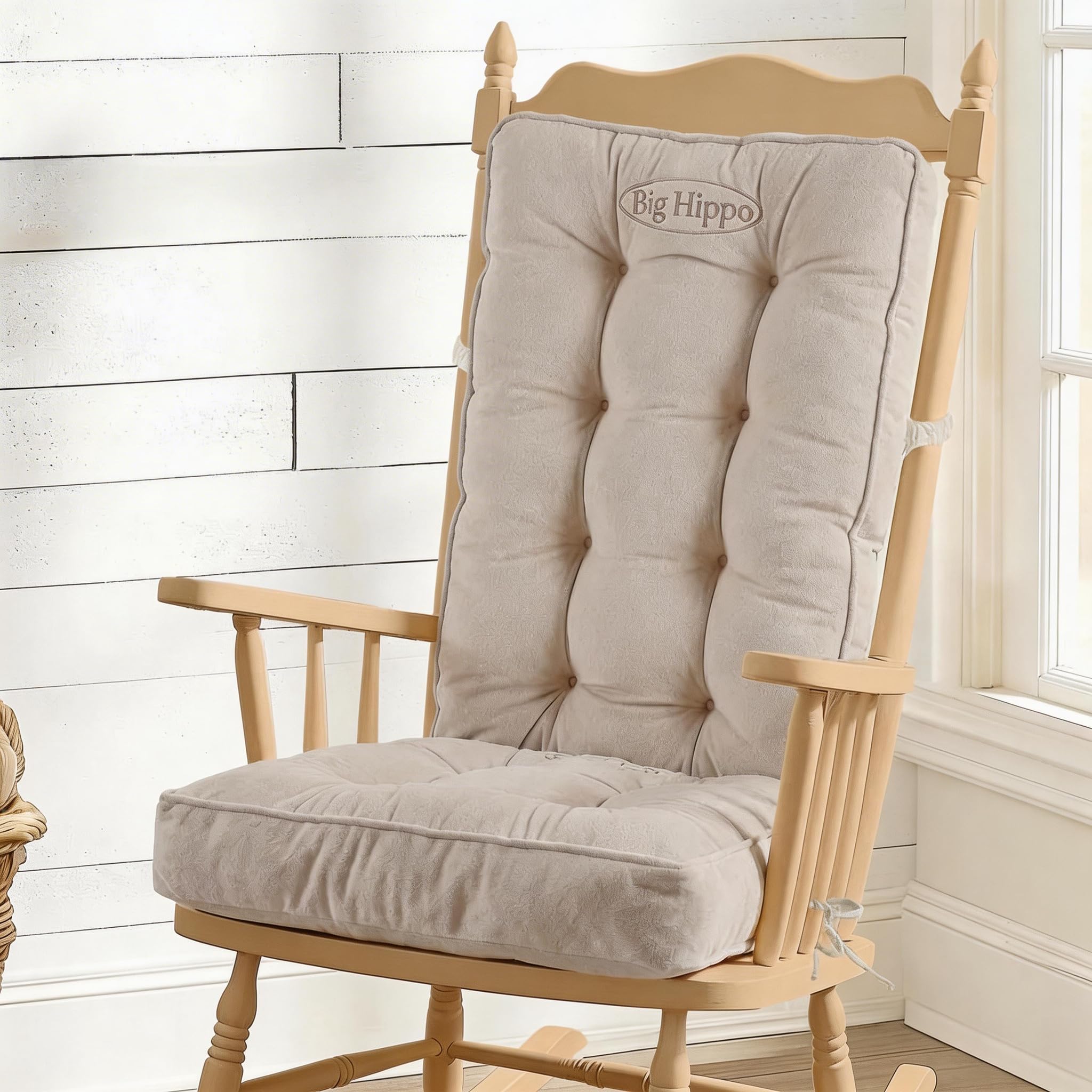 Amazon.com : Big Hippo Rocking Chair Cushions Set with Ties