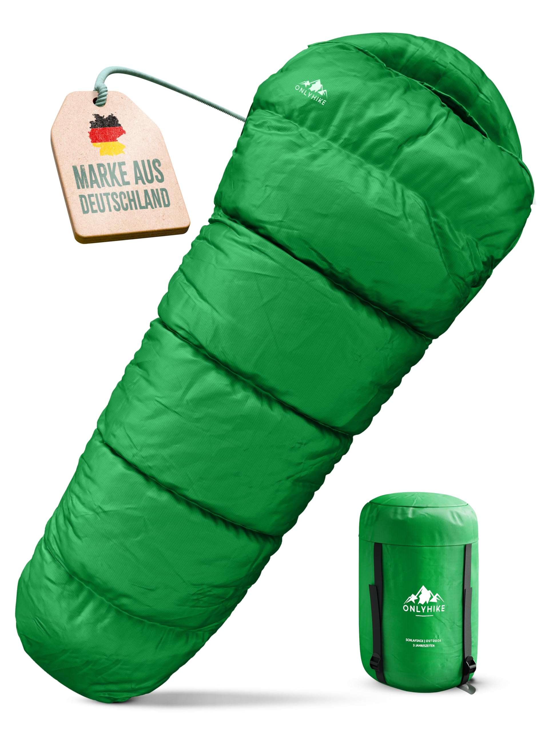 Saco de dormir de invierno y 3 estaciones (-15 °C hasta +15 °C), saco de dormir de invierno cálido y ligero (1700 g), para una noche cálida en camping, trekking, exterior y viajes [M-XL]
