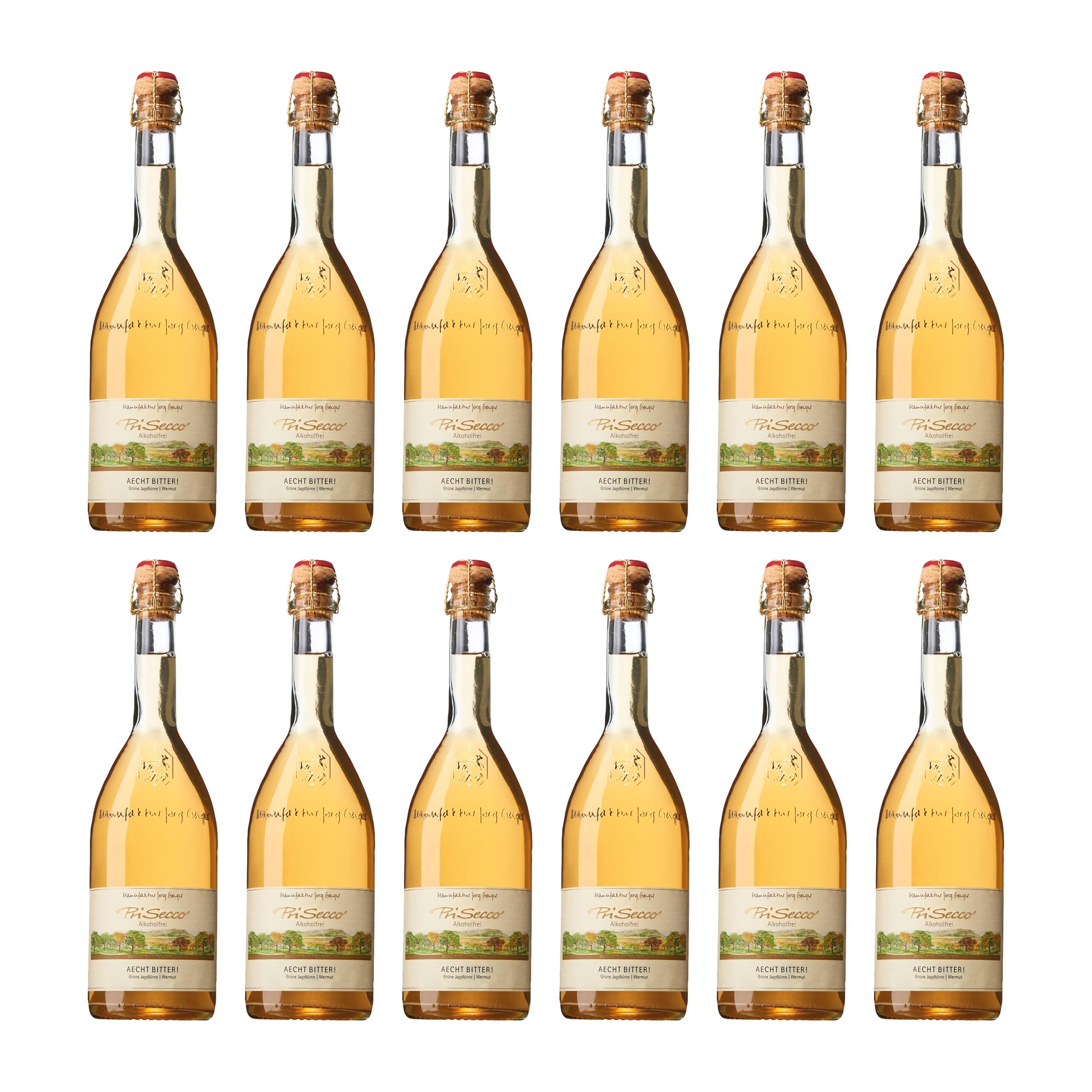 Manufaktur Jörg Geiger Aecht Bitter! (Grüne Jagdbirne/Wermut) Weisswein Weiss Brut Deutschland inkl. FeinWert E-Book (12 x 0.75 l)