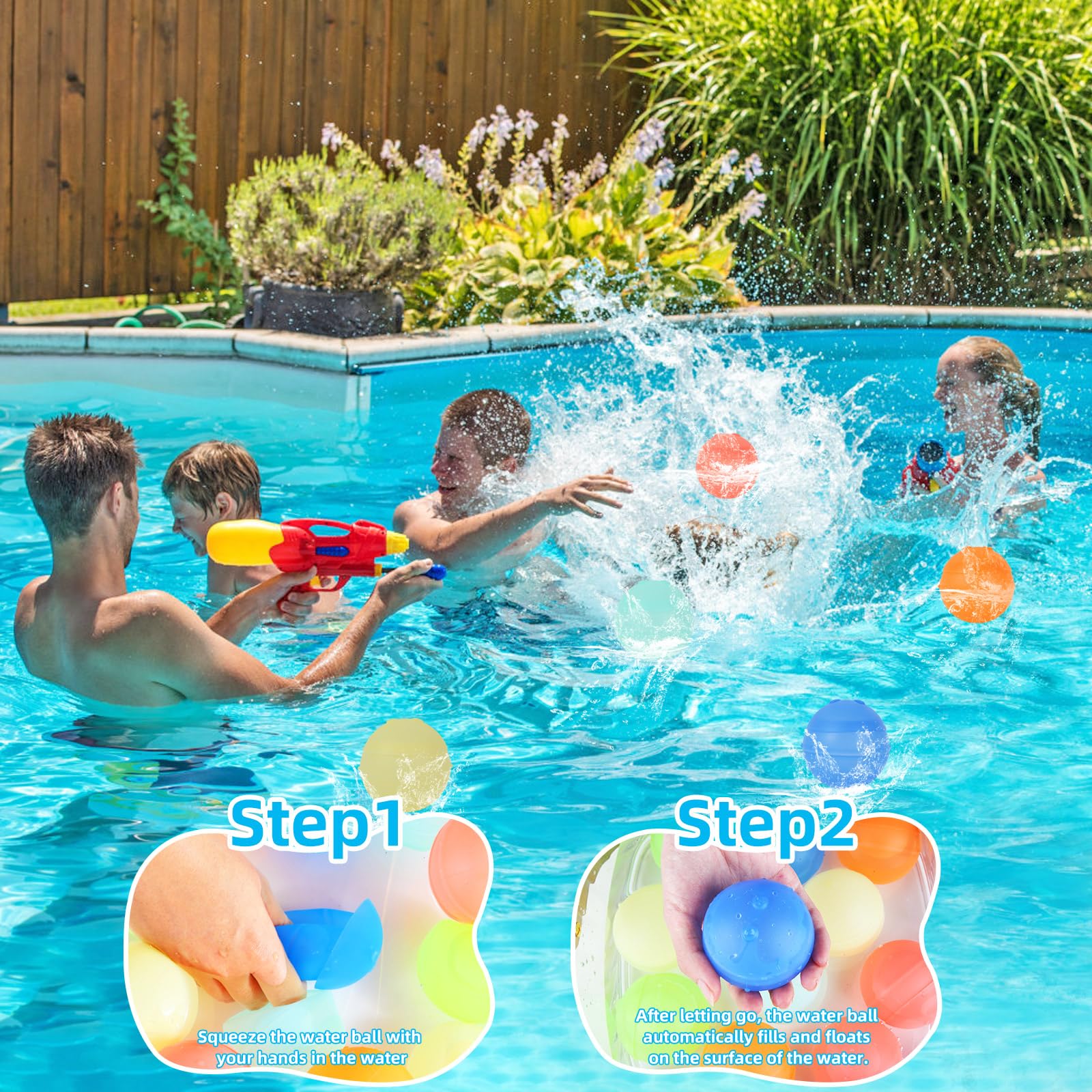 Globos De Agua Reutilizables Magnéticos – Pack De 12 Con Llenado Rápido En 1 Segundo, Forma De Conejito Y Bolsa De Malla Incluida