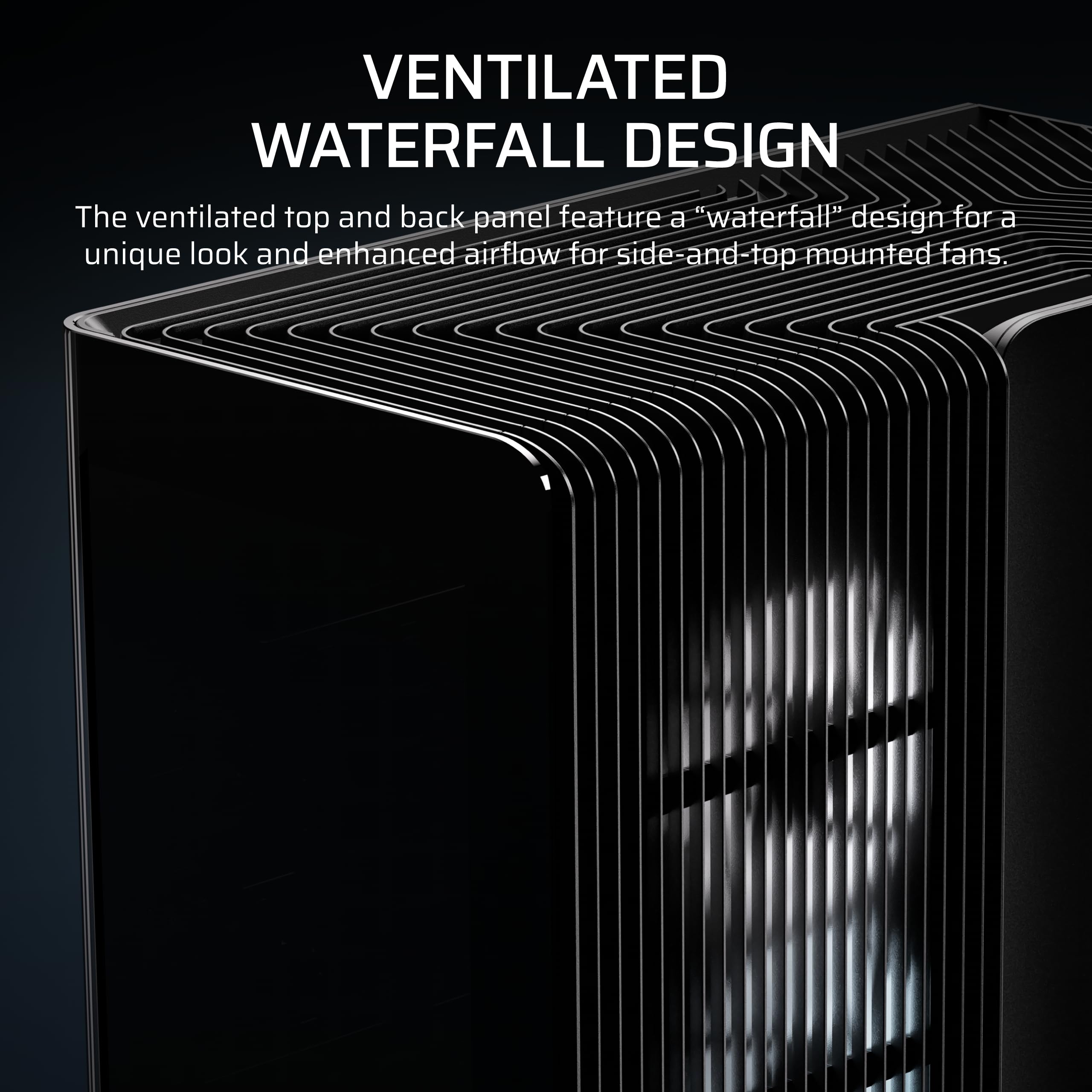 CORSAIR FRAME 4500X RS-R ARGB Panoramic Glass Mid-Tower PC Case – InfiniRail Mounting System, Fits Dual 360mm Radiators, GPU Anti-Sag, 3x RS120R Fans Included – Black — view 4