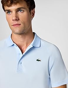 Lacoste Mens Sport Short Sleeve Regular Fit Green Croc Polo