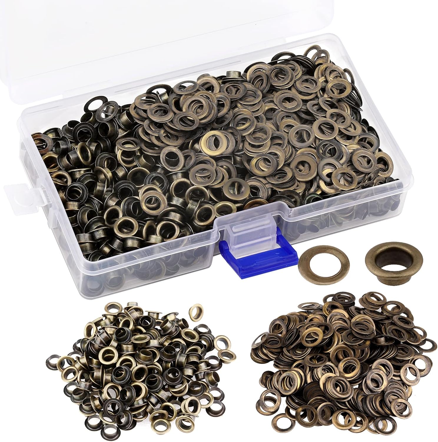 Yizzvb 600 Sets 6mm Grommets Eyelets with Washers for Shoes