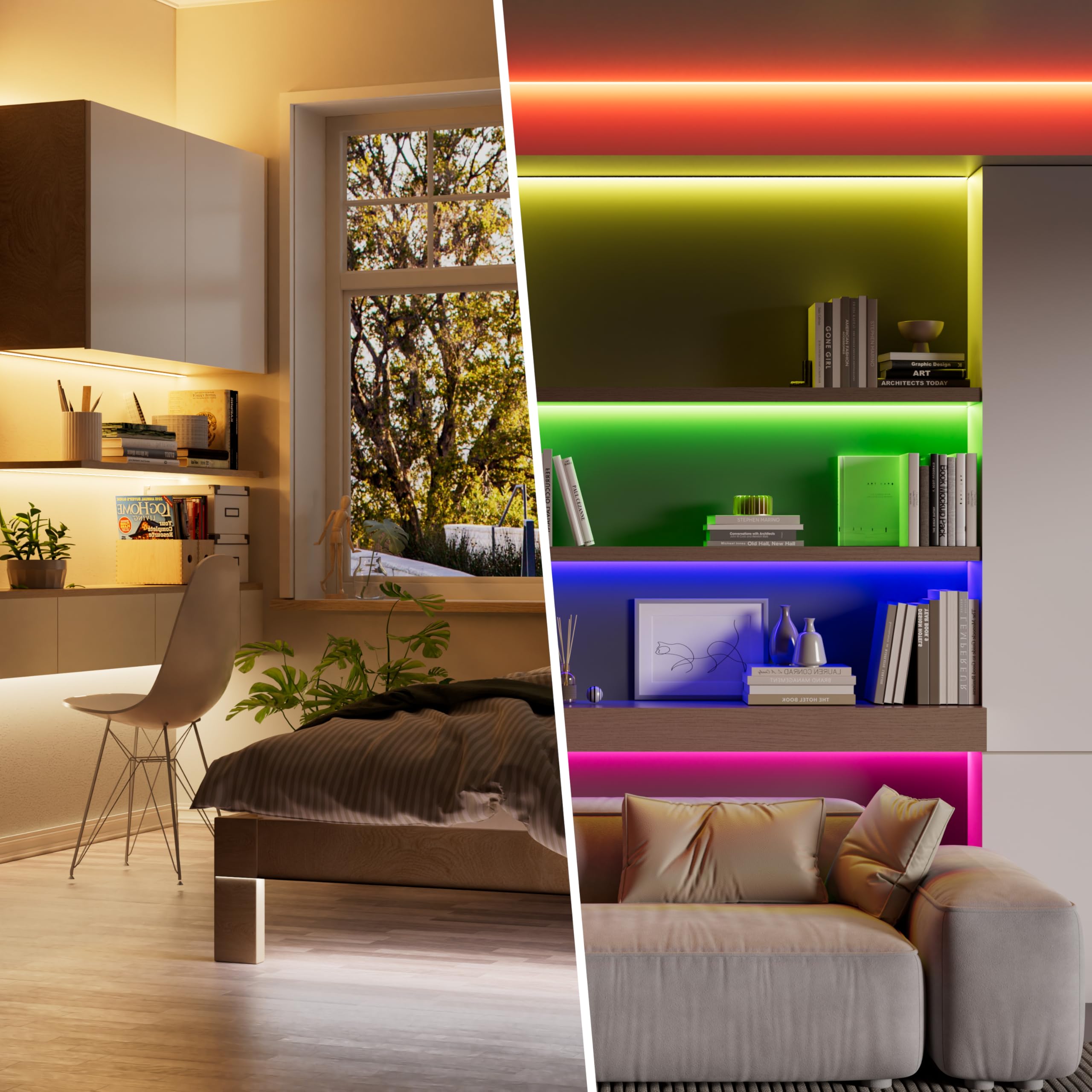 PAUTIX WiFi 5 w 1 LED sterowanie Dimowalne dla monochromatycznych taśm LED CCT RGB RGBW RGBCCT Zgodne z aplikacją Tuya APP/Smart Life/Alexa/Google Home/Siri, DC12-24V sterowanie oświetleniem (bez