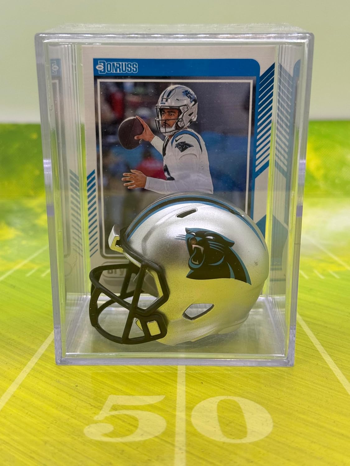 Carolina Panthers NFL Helmet Shadowbox w/Bryce Young card