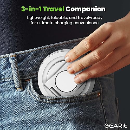 Miniatura 6 de GEARit Estación de carga inalámbrica 3 en 1 soporte de cargador compatible con Magsafe para teléfono, reloj, auriculares iPhone 14, 15, 16, 16 Pro,