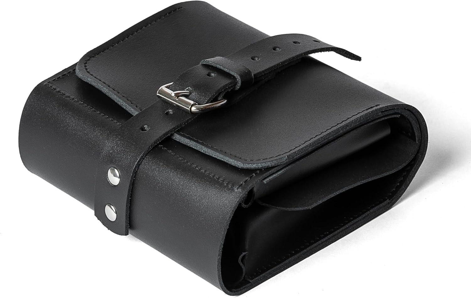 Leather Folding Knife Display Case Organizer for 6 Pocket Knives Case, Folding Knives Storage Holder, Knives Collection Pouch Bag VB6BL